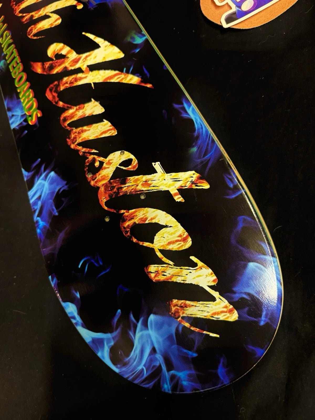 Signed Nyjah Huston Flame Autographed I & I VINTAGE 2009 Skateboard Deck