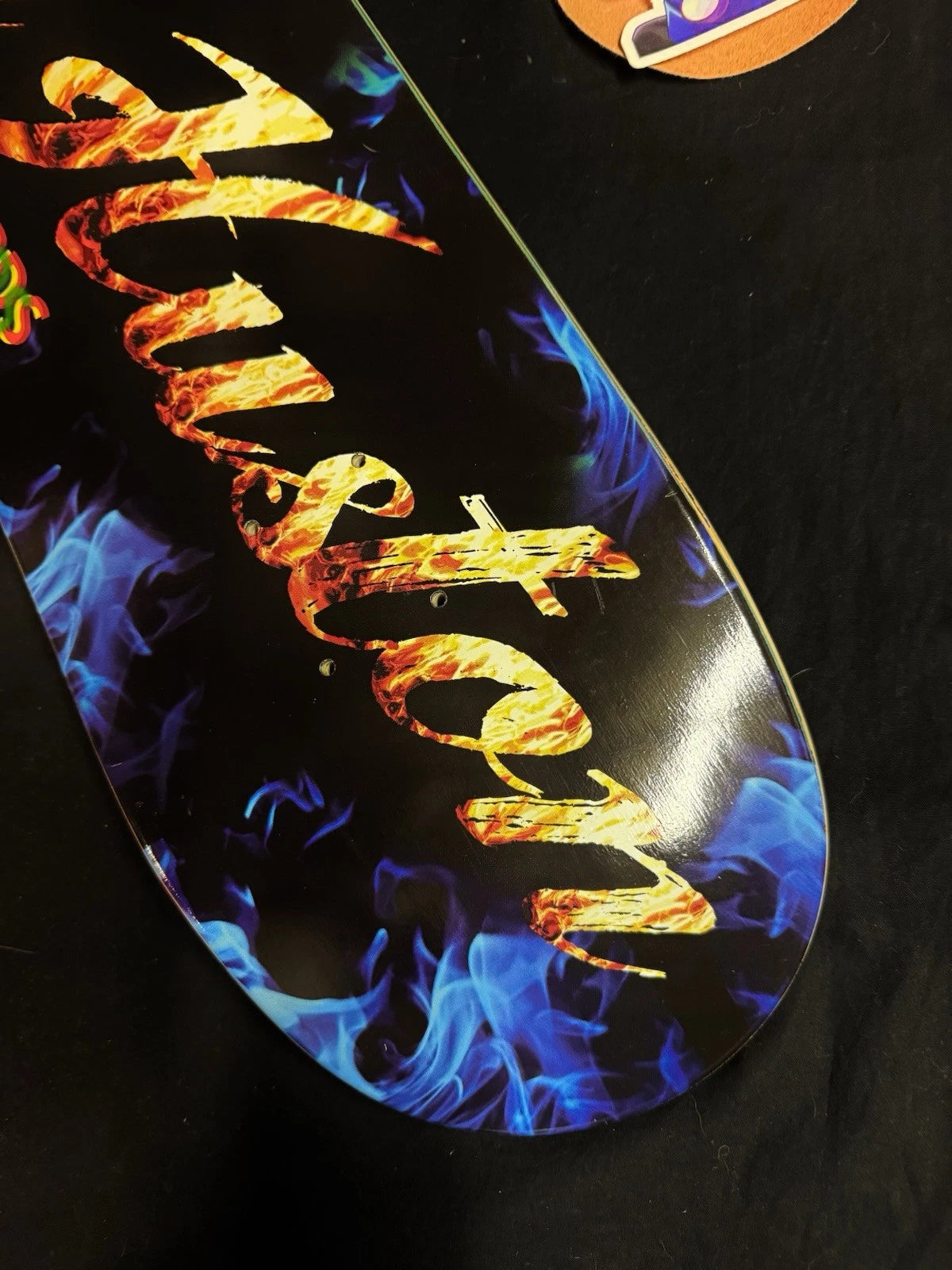 Signed Nyjah Huston Flame Autographed I & I VINTAGE 2009 Skateboard Deck