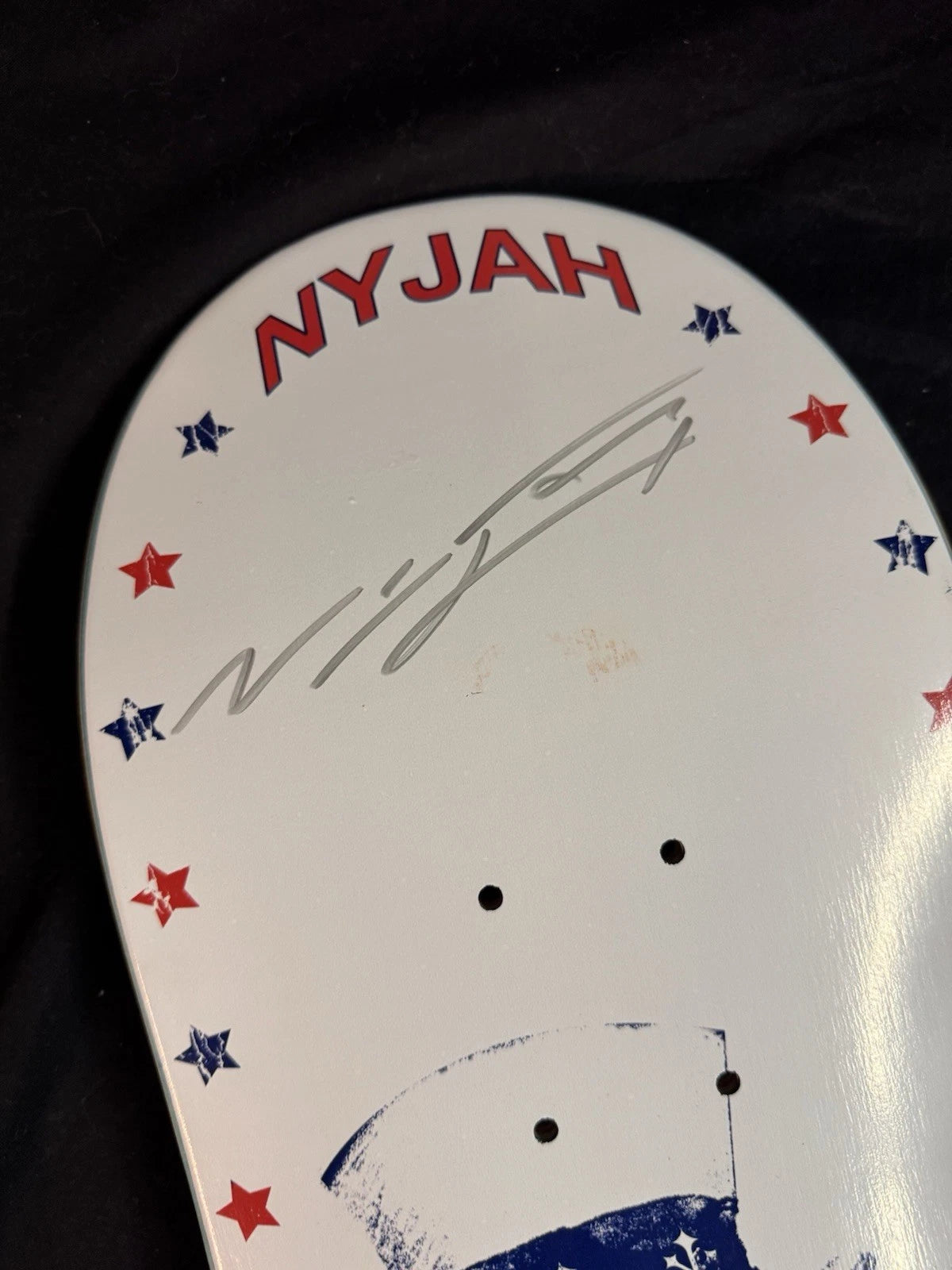 Signed Nyjah Huston I Want You USA Autographed Disorder Skateboard Deck