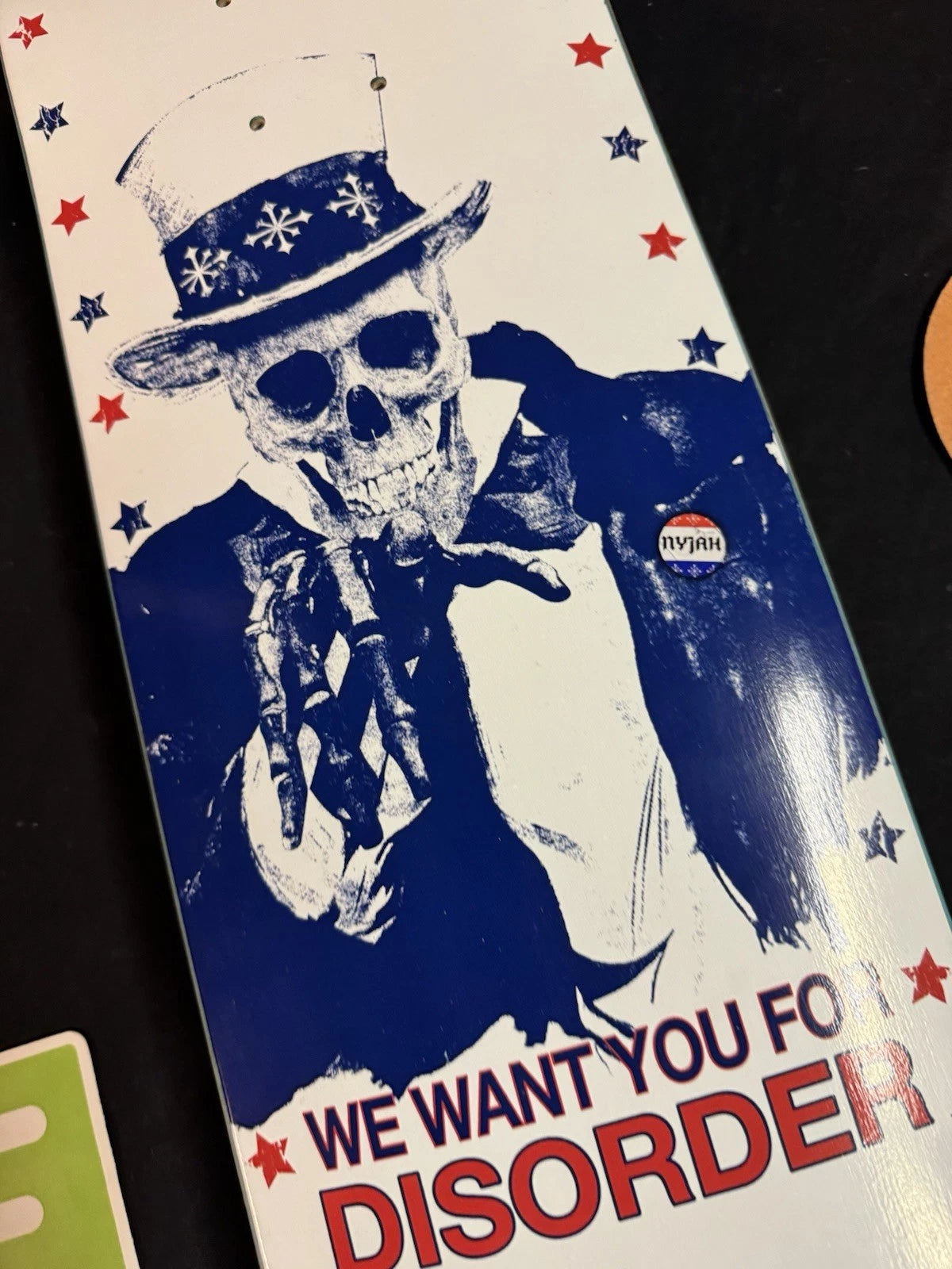 Signed Nyjah Huston I Want You USA Autographed Disorder Skateboard Deck