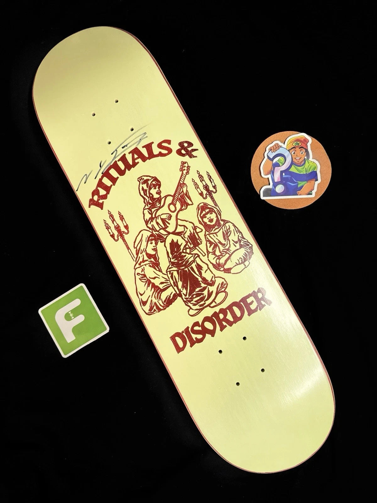 Signed Nyjah Huston Rituals Autographed Disorder Skateboard Deck