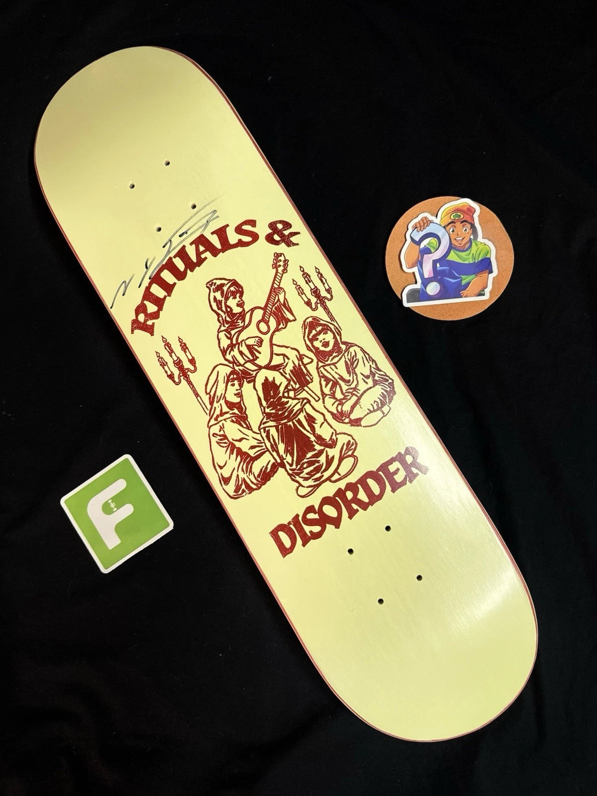 Signed Nyjah Huston Rituals Autographed Disorder Skateboard Deck