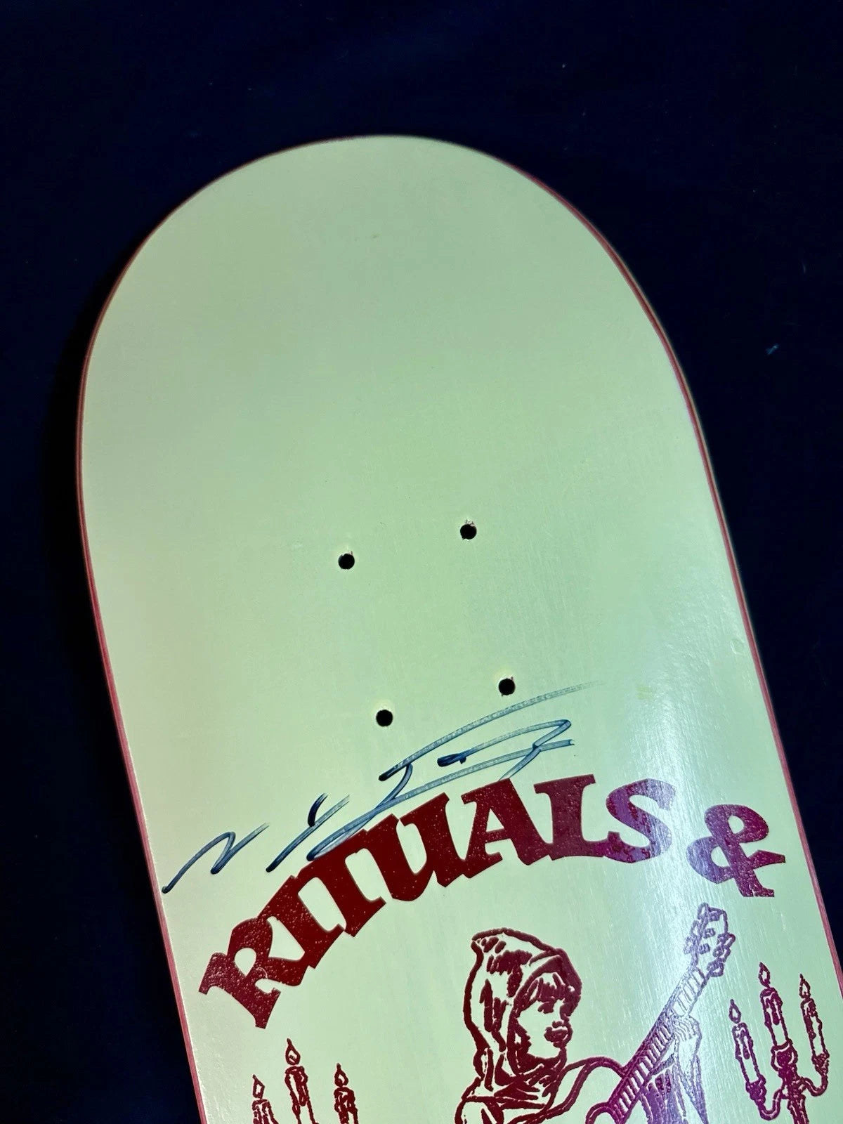 Signed Nyjah Huston Rituals Autographed Disorder Skateboard Deck