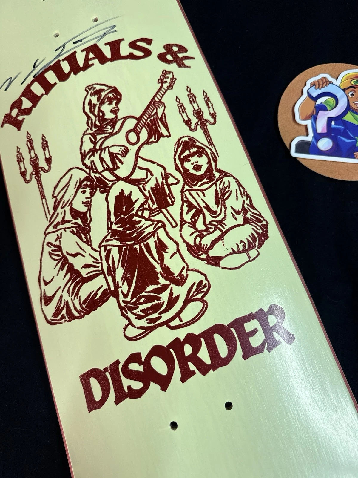 Signed Nyjah Huston Rituals Autographed Disorder Skateboard Deck