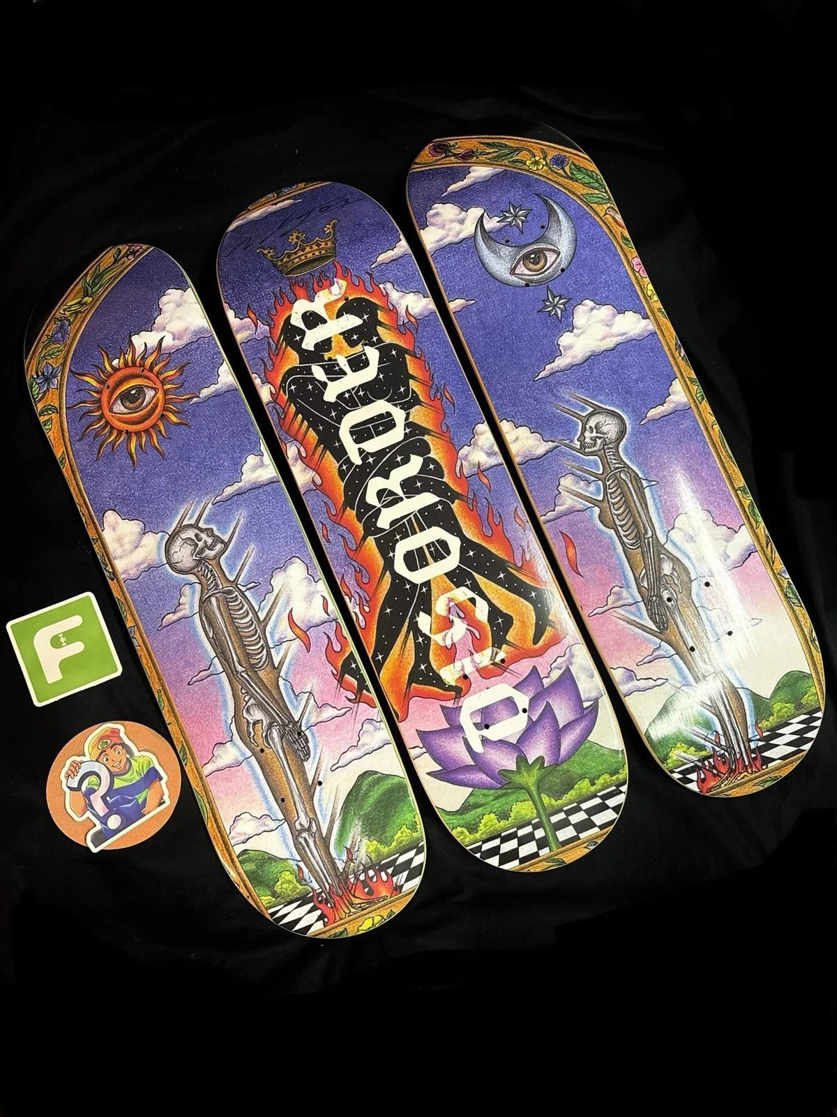 Signed Nyjah Huston Marcos Alvarado Disorder Autographed Skateboard Deck FULL SET