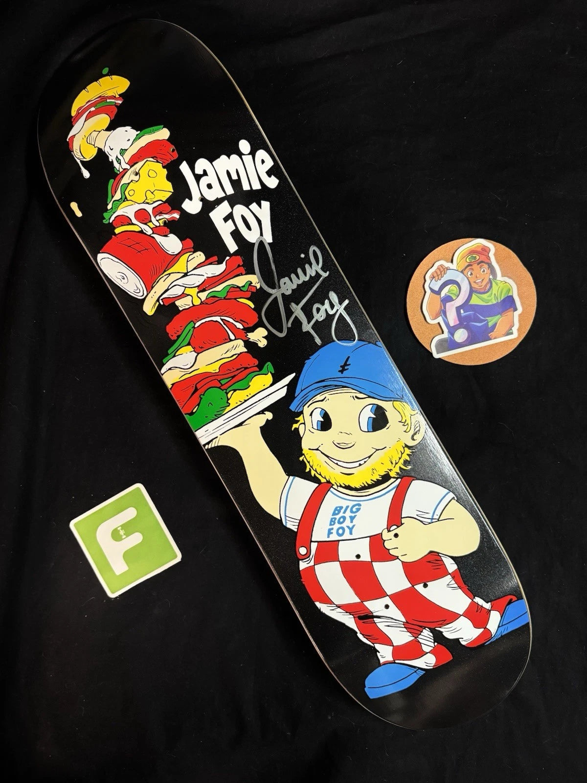 Signed Jamie Foy Big Boy Autographed Black Deathwish Skateboard Deck