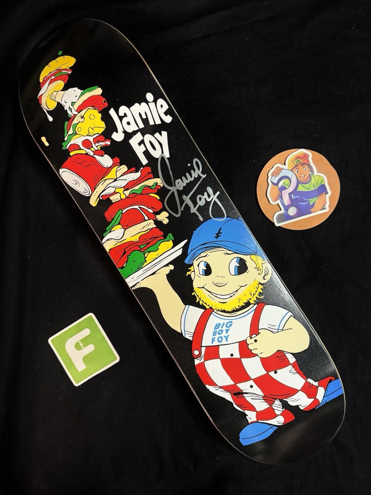 Signed Jamie Foy Big Boy Autographed Black Deathwish Skateboard Deck