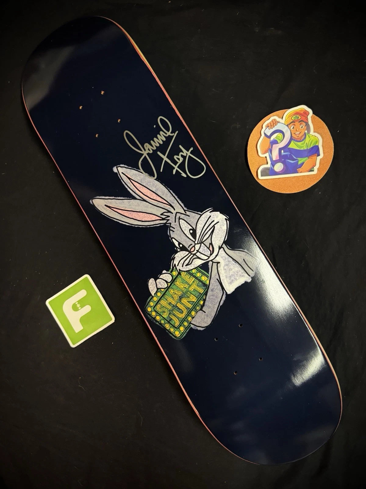 Signed Jamie Foy Bugs Bunny Shake Junt Autographed Skateboard Deck