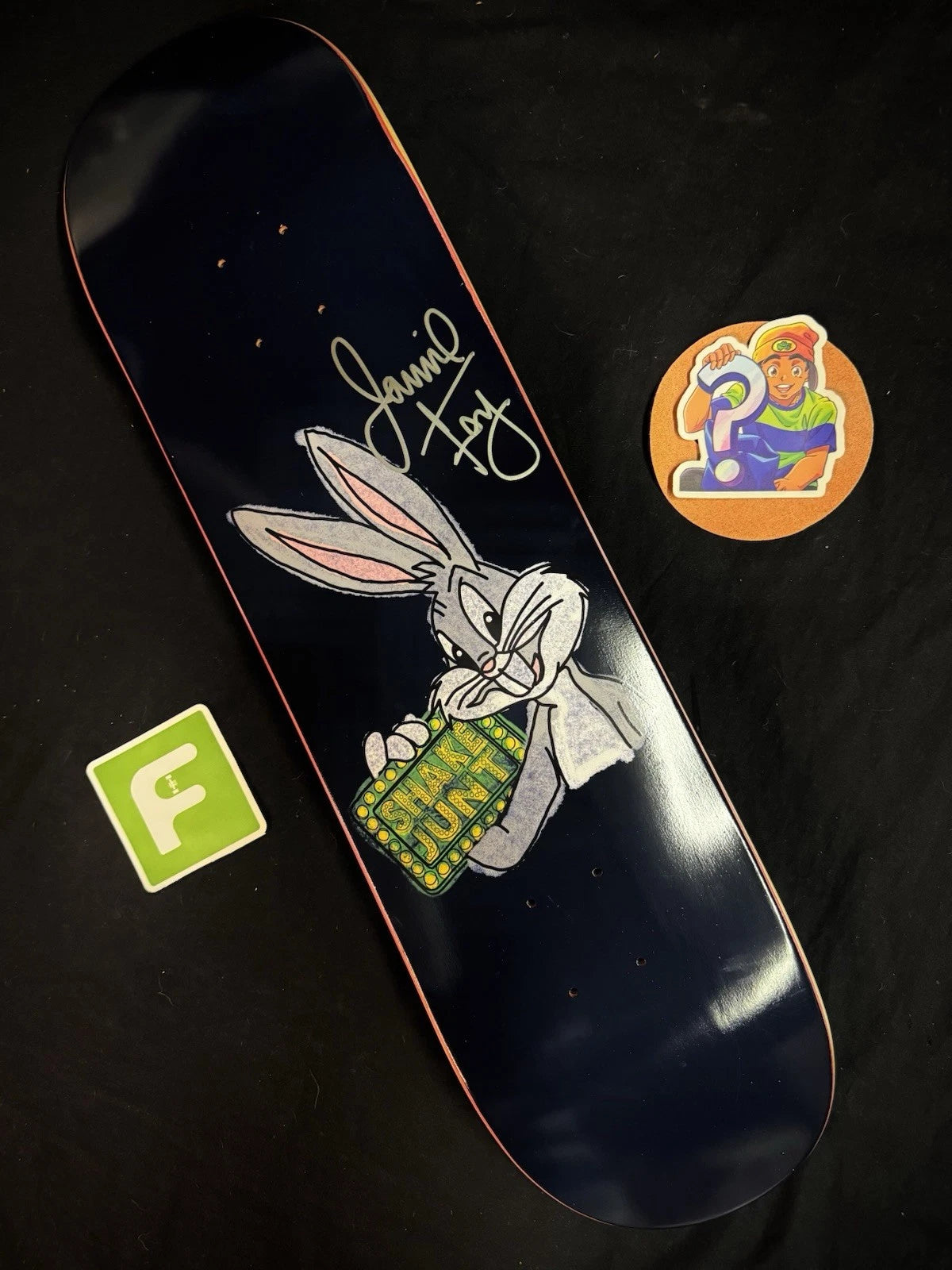 Signed Jamie Foy Bugs Bunny Shake Junt Autographed Skateboard Deck