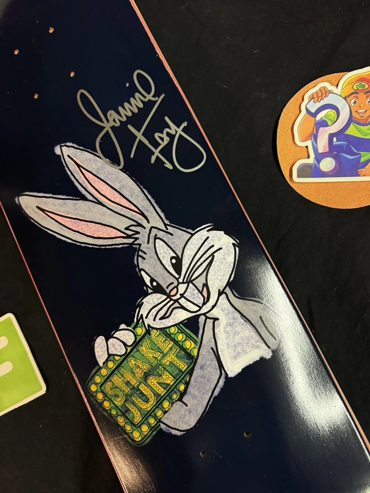 Signed Jamie Foy Bugs Bunny Shake Junt Autographed Skateboard Deck