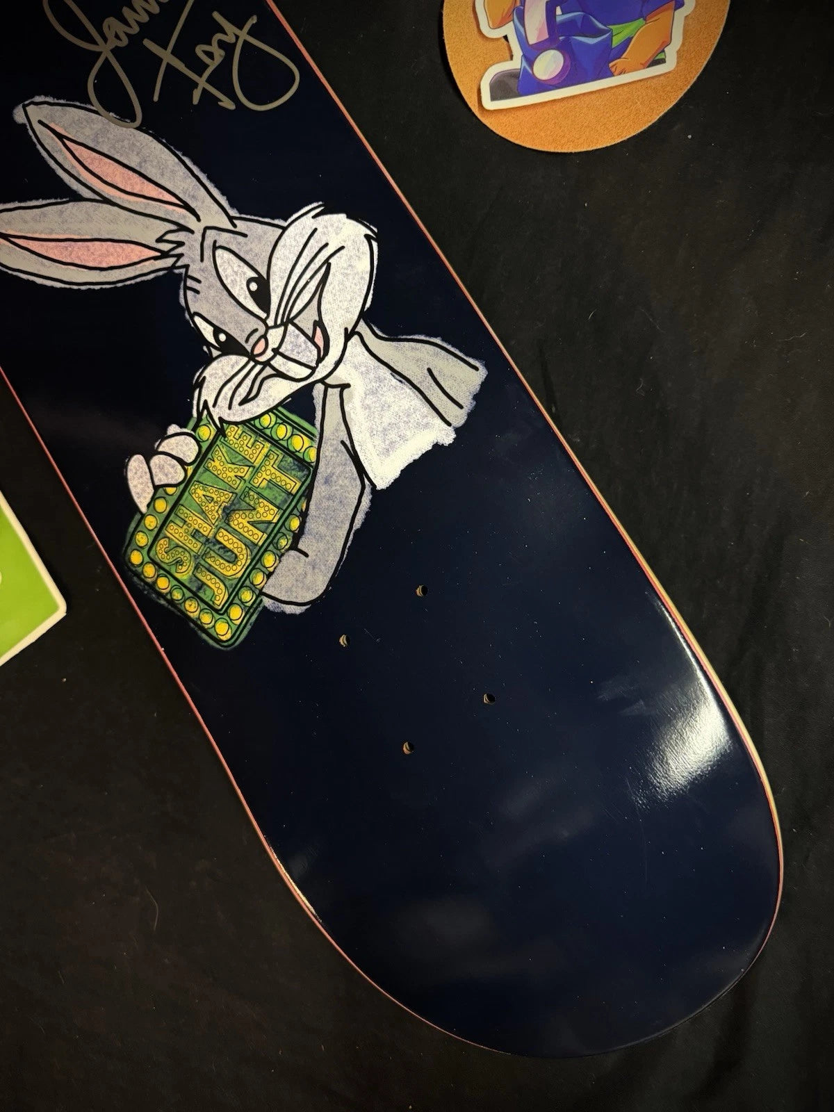 Signed Jamie Foy Bugs Bunny Shake Junt Autographed Skateboard Deck