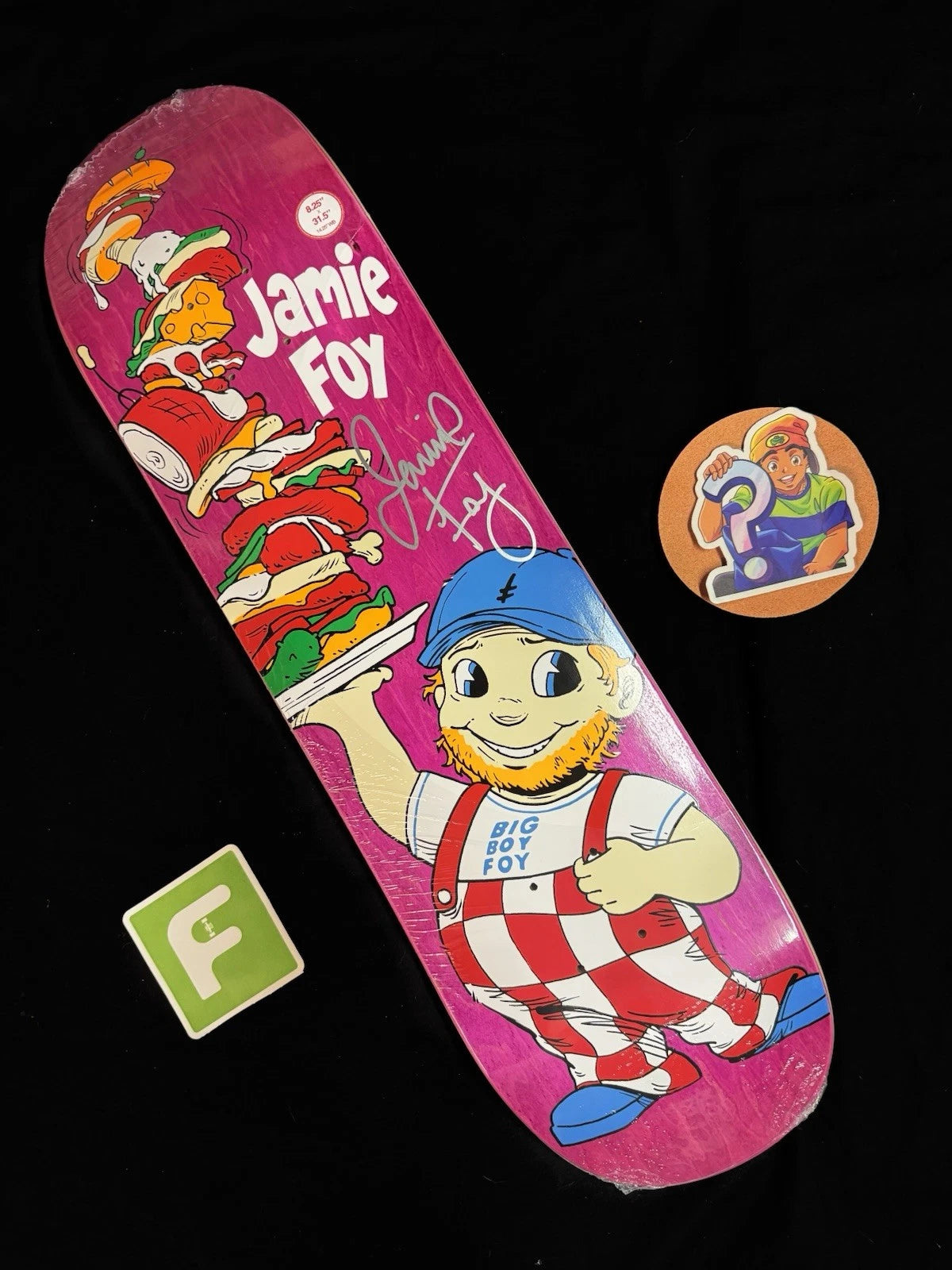 Signed Jamie Foy Big Boy Autographed Pink Stain Deathwish Skateboard Deck