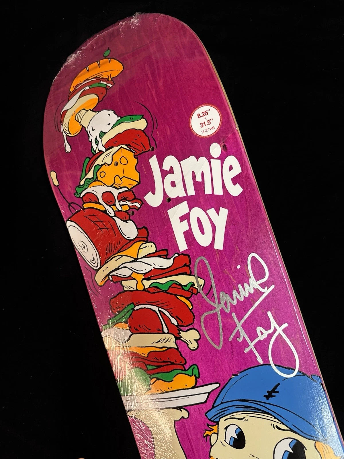 Signed Jamie Foy Big Boy Autographed Pink Stain Deathwish Skateboard Deck