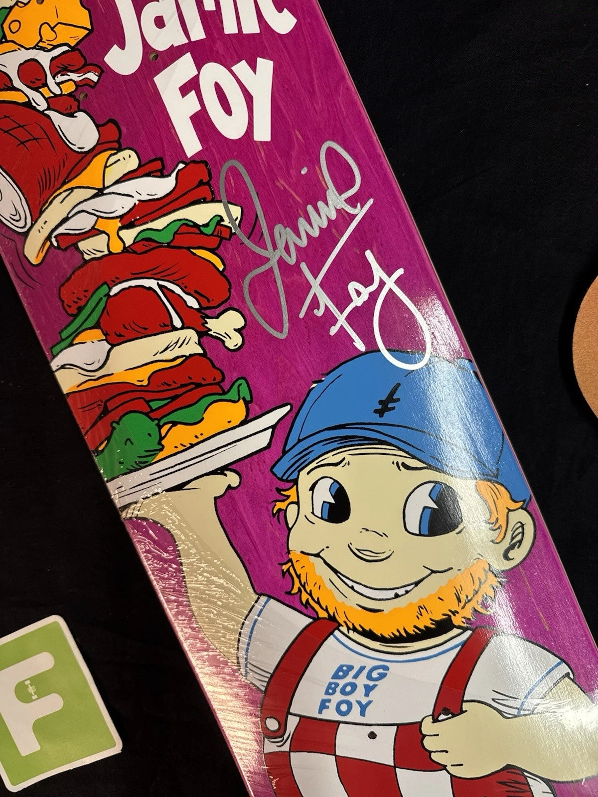 Signed Jamie Foy Big Boy Autographed Pink Stain Deathwish Skateboard Deck
