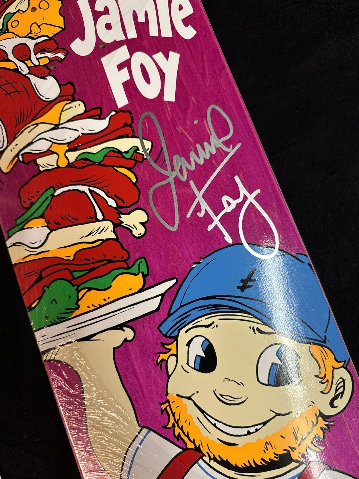 Signed Jamie Foy Big Boy Autographed Pink Stain Deathwish Skateboard Deck