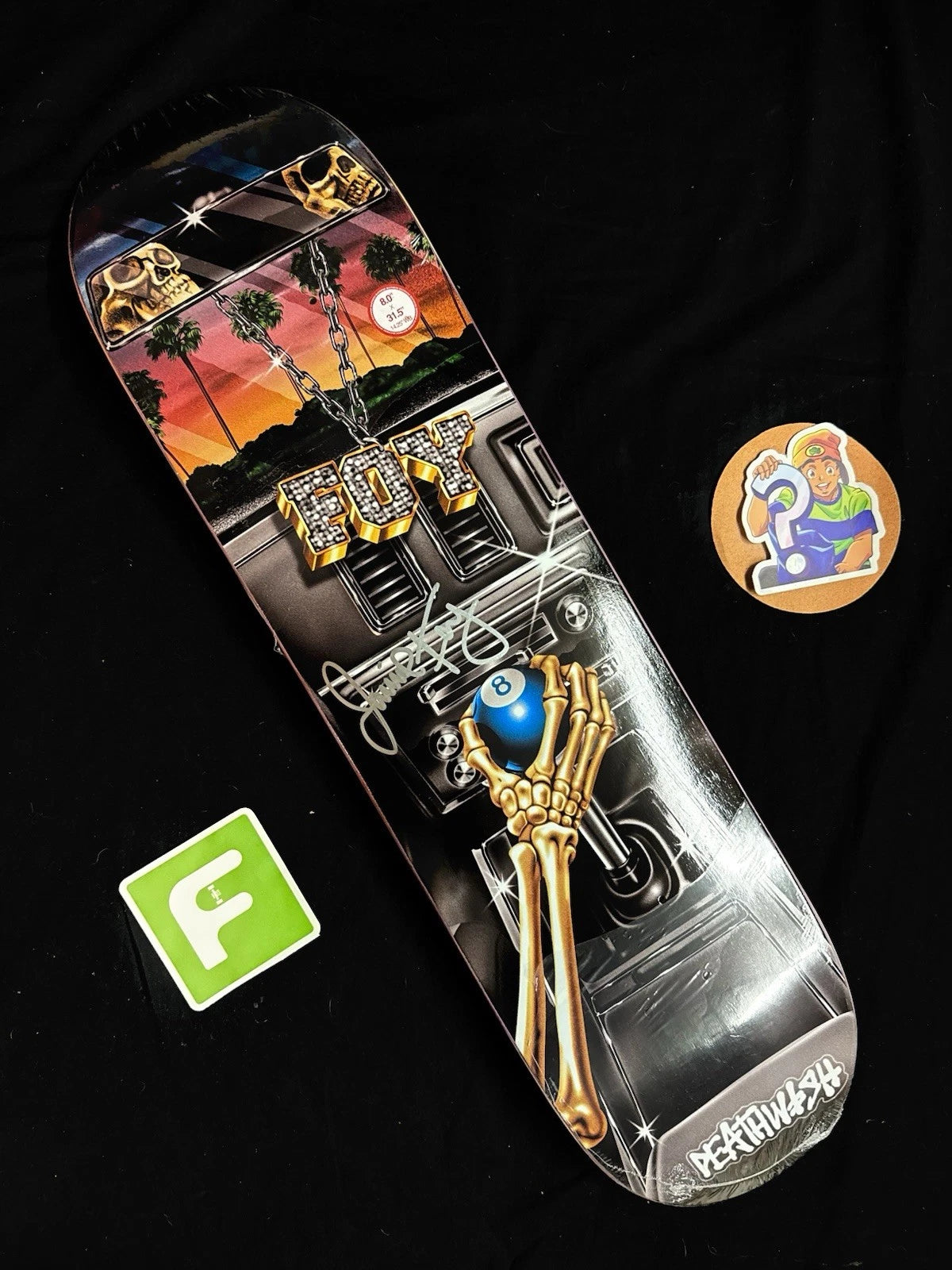 Signed Jamie Foy Samborgini Shifter Autographed Deathwish Skateboard Deck