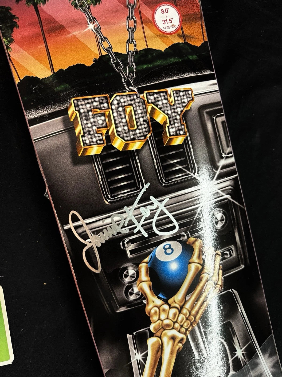 Signed Jamie Foy Samborgini Shifter Autographed Deathwish Skateboard Deck