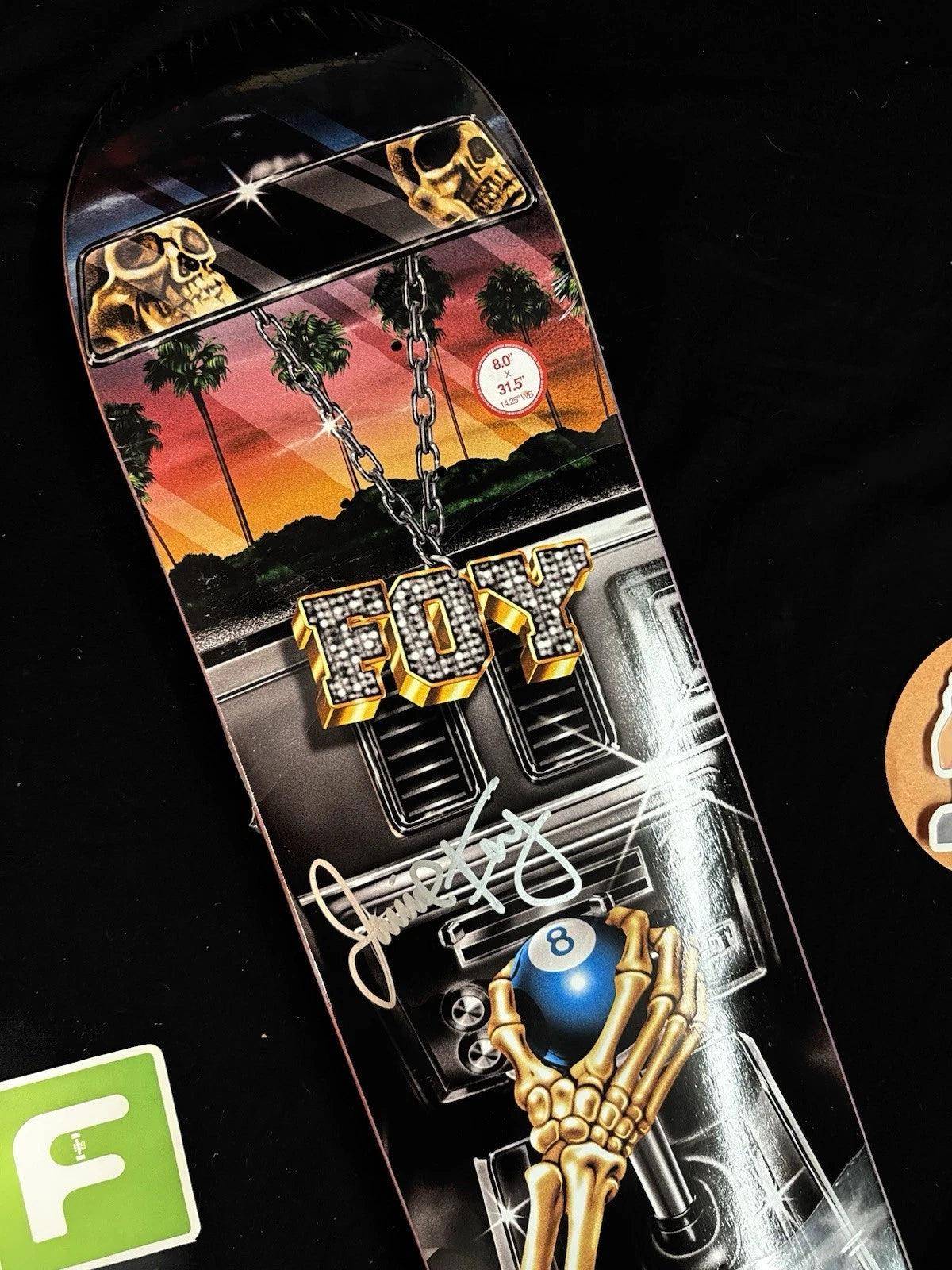 Signed Jamie Foy Samborgini Shifter Autographed Deathwish Skateboard Deck