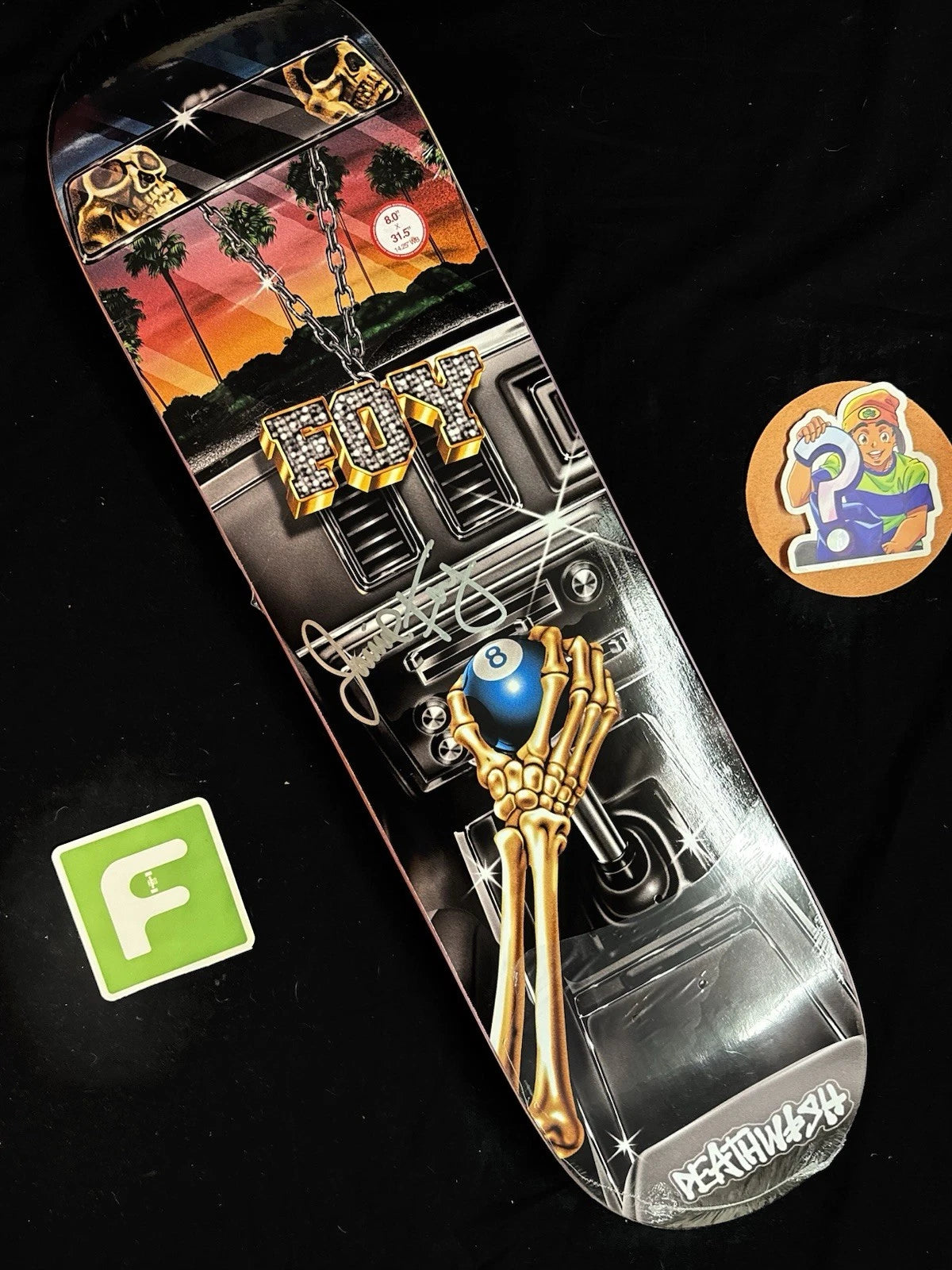 Signed Jamie Foy Samborgini Shifter Autographed Deathwish Skateboard Deck