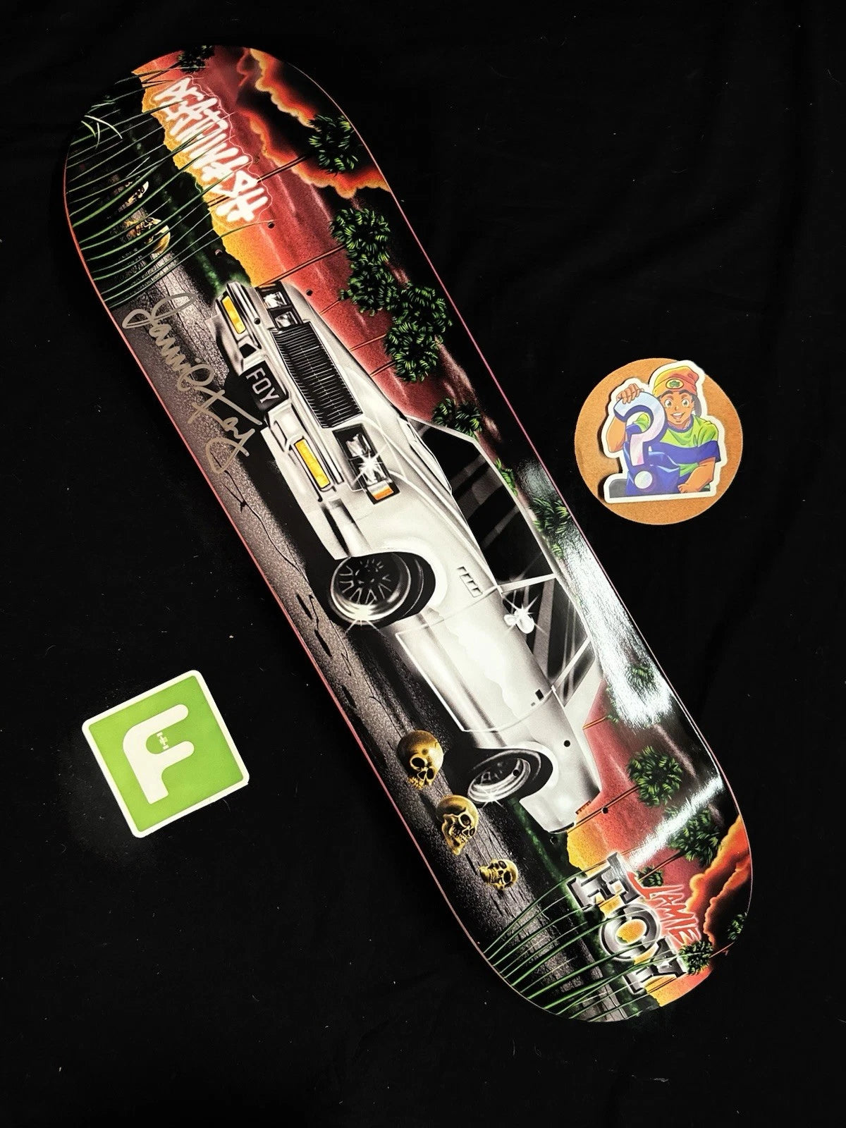 Signed Jamie Foy Samborgini Twin Car Autographed Deathwish Skateboard Deck