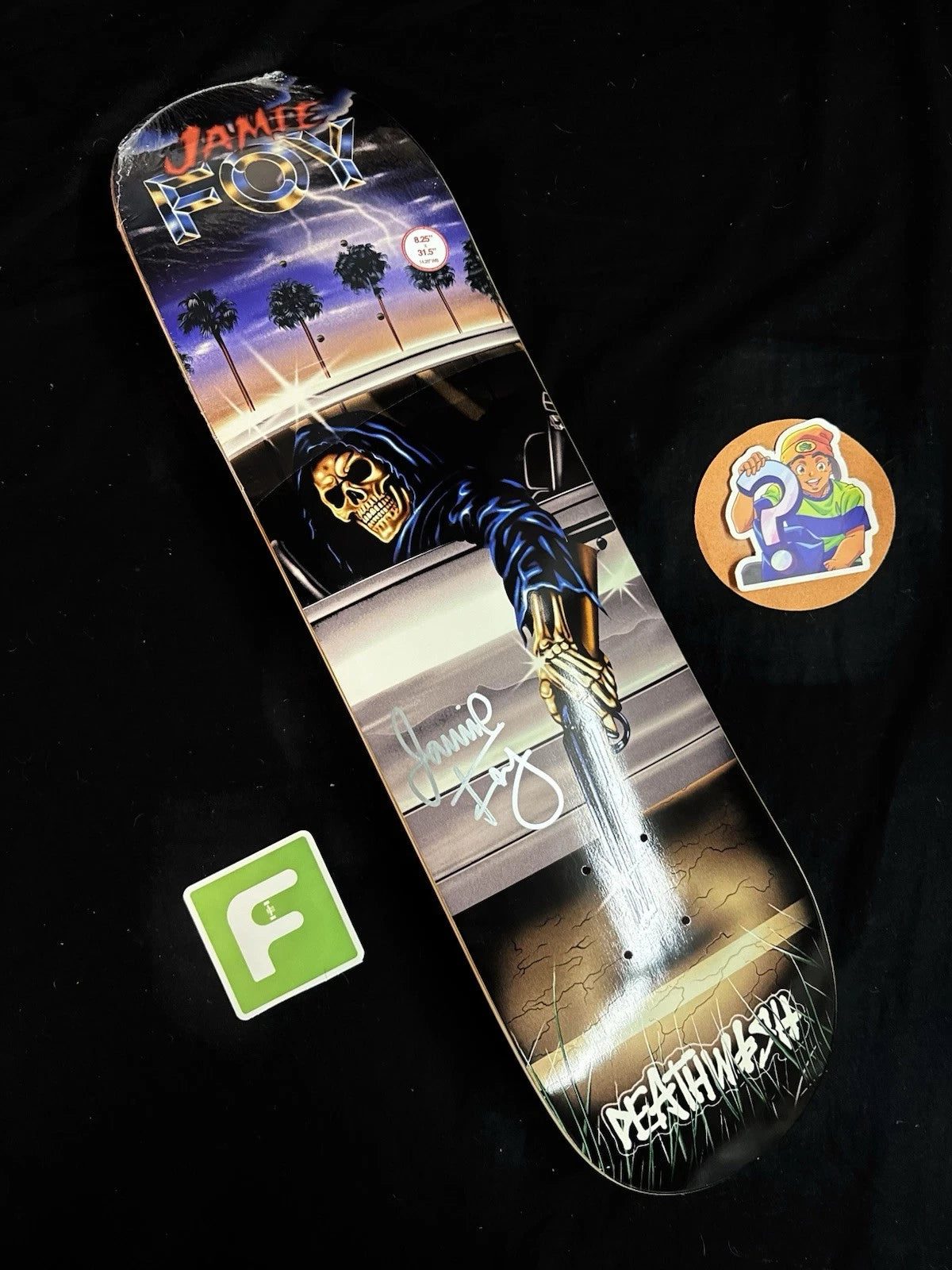 Signed Jamie Foy Samborgini Reaper Autographed Deathwish Skateboard Deck
