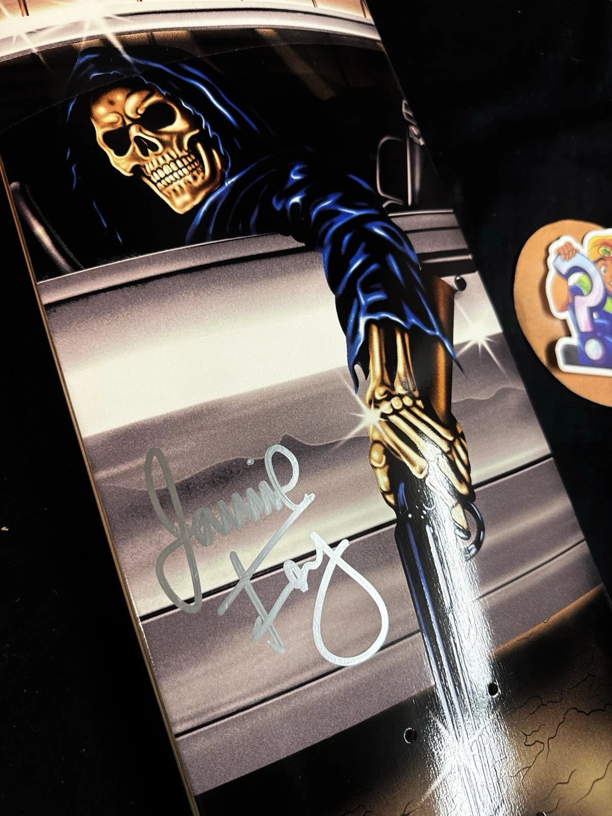 Signed Jamie Foy Samborgini Reaper Autographed Deathwish Skateboard Deck