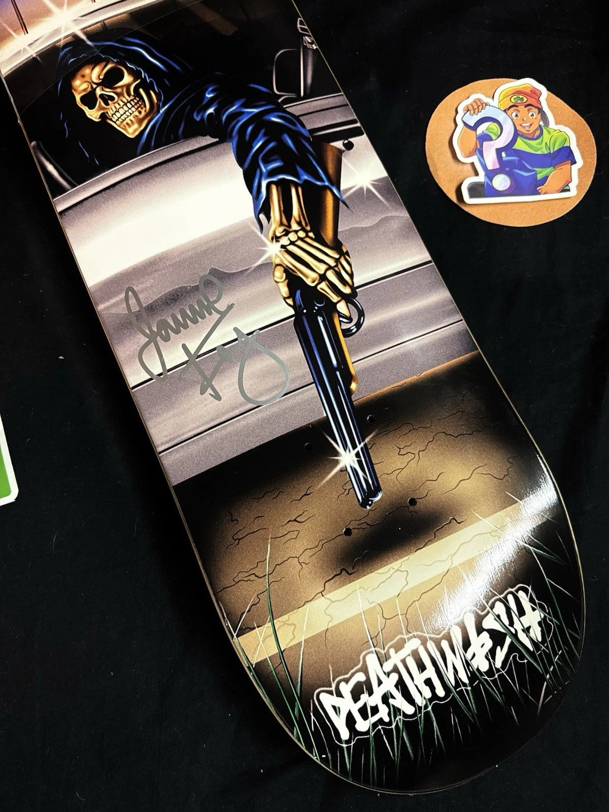 Signed Jamie Foy Samborgini Reaper Autographed Deathwish Skateboard Deck