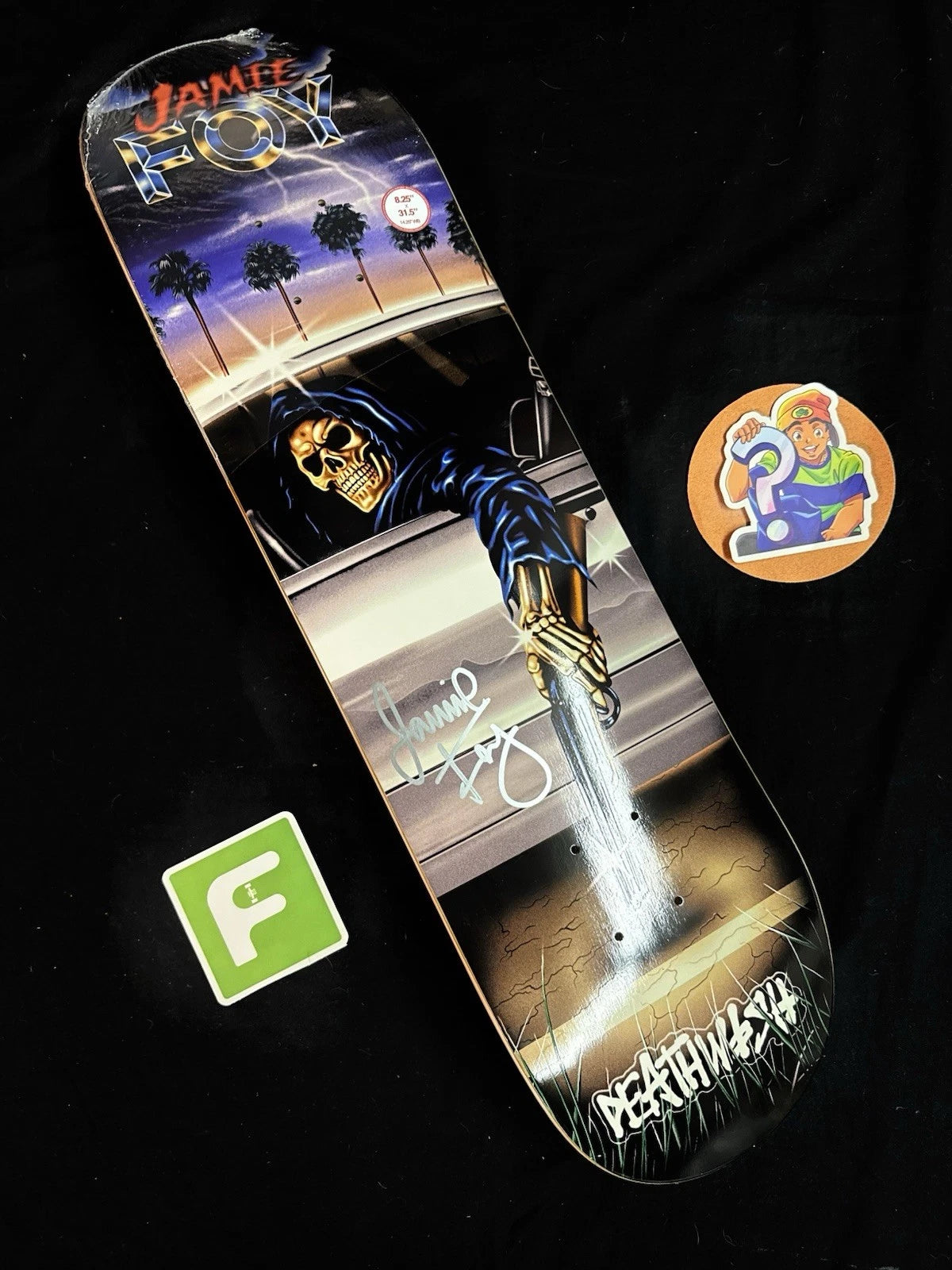 Signed Jamie Foy Samborgini Reaper Autographed Deathwish Skateboard Deck