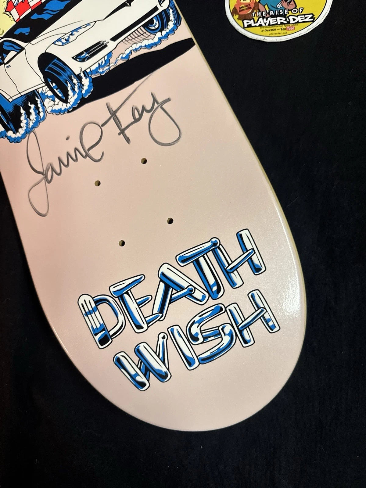 Signed Jamie Foy Big Boy Tesla Creeps Autographed Deathwish Skateboard Deck