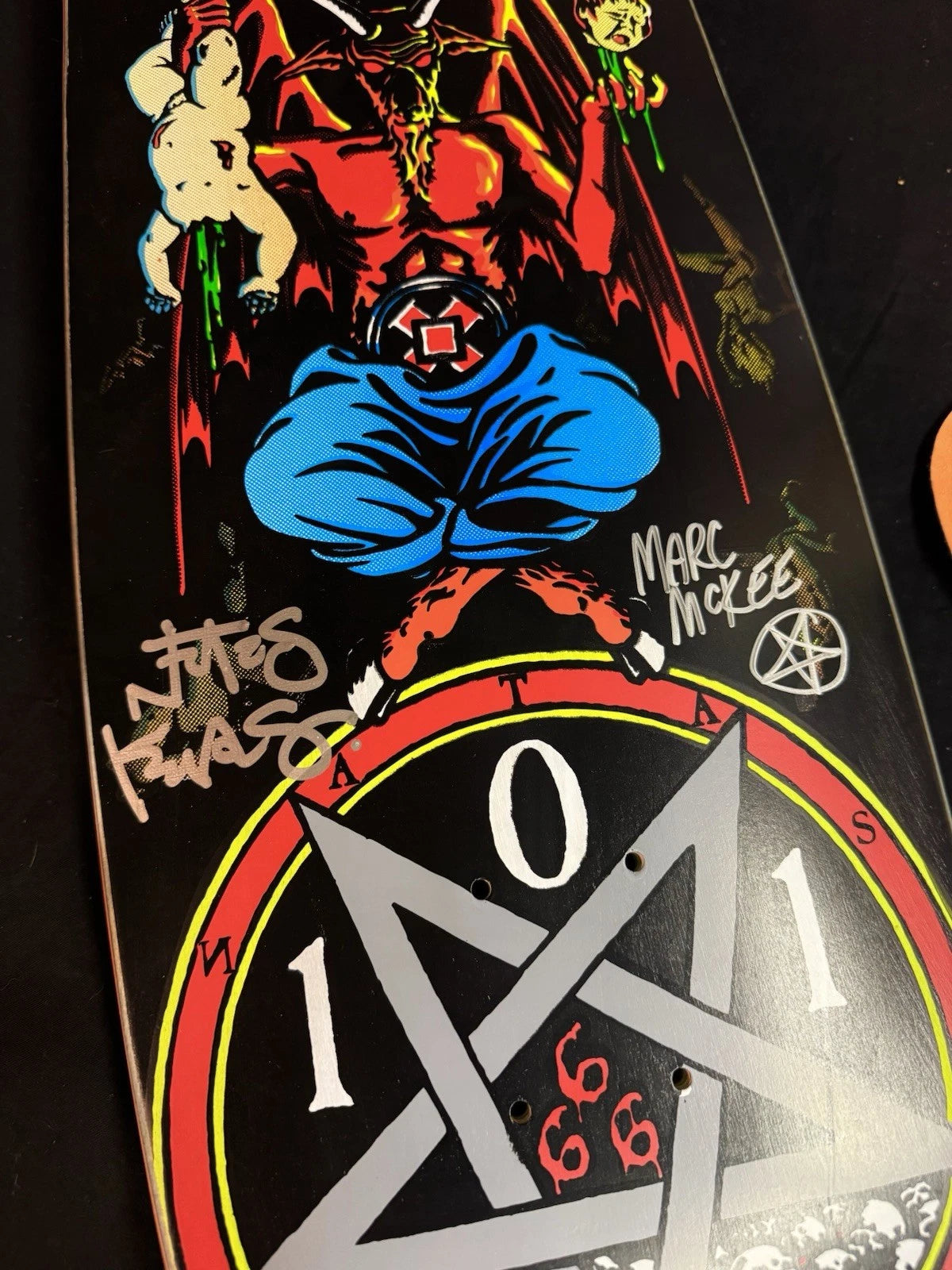 Signed Natas Kaupas Marc McKee 101 Cliche Autographed Skateboard Deck