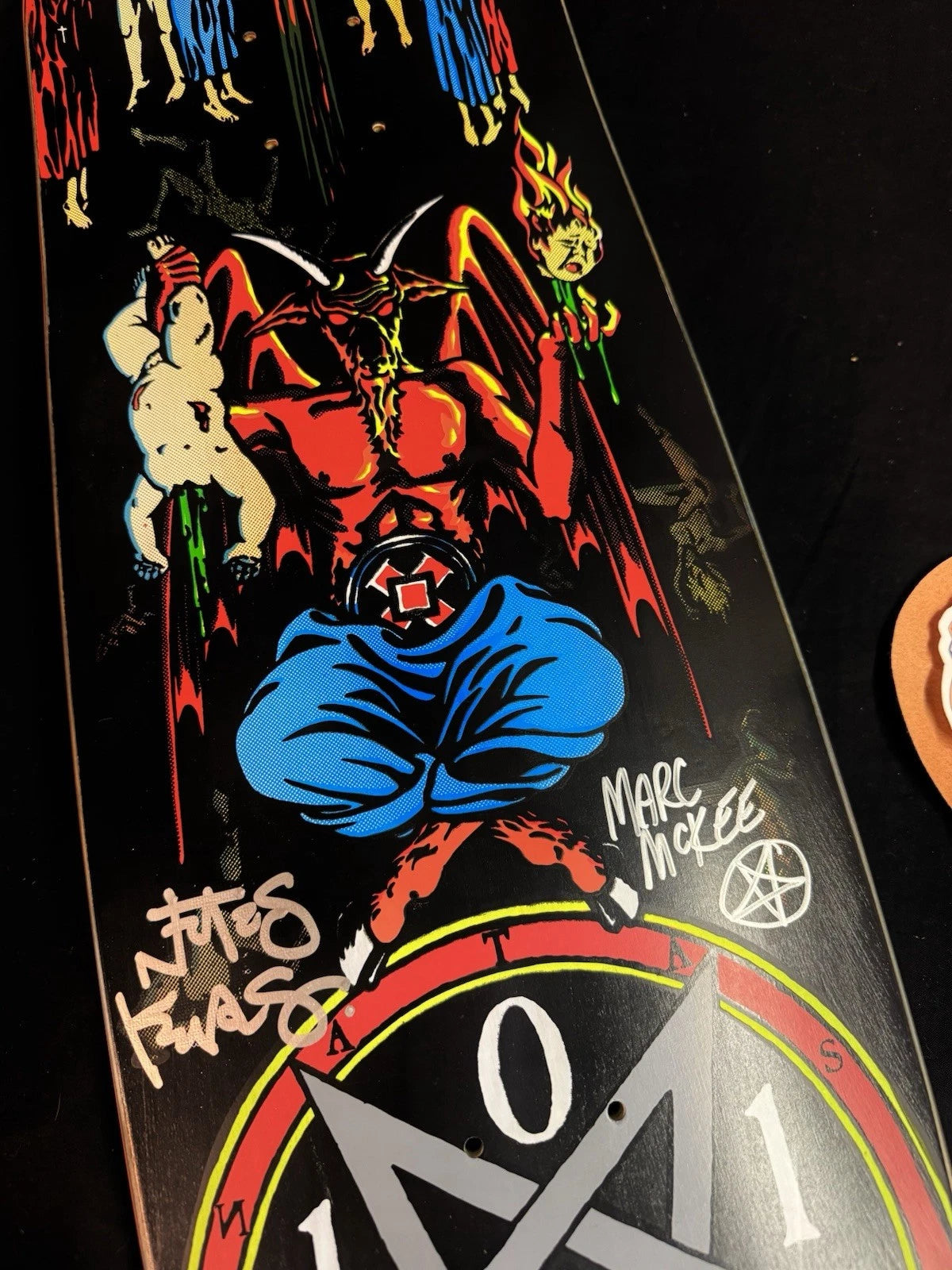 Signed Natas Kaupas Marc McKee 101 Cliche Autographed Skateboard Deck