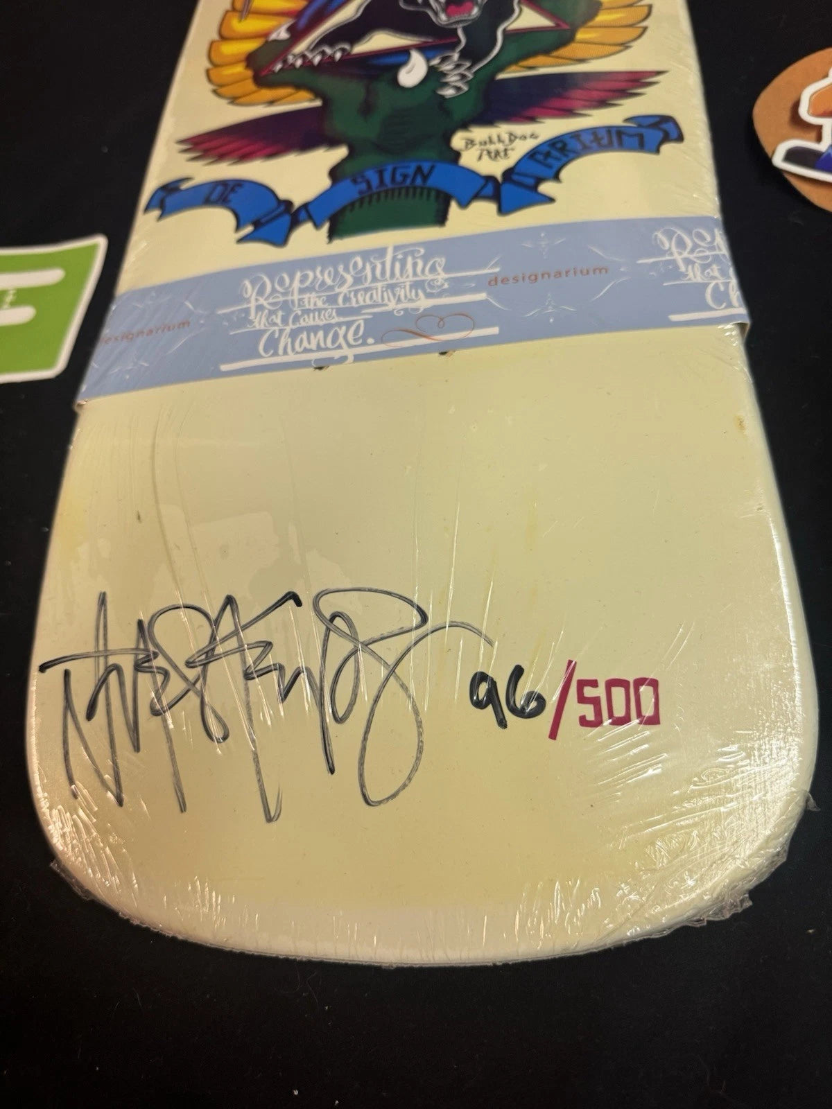 Signed Natas Kaupas Designarium White Panther Autographed Skateboard Deck