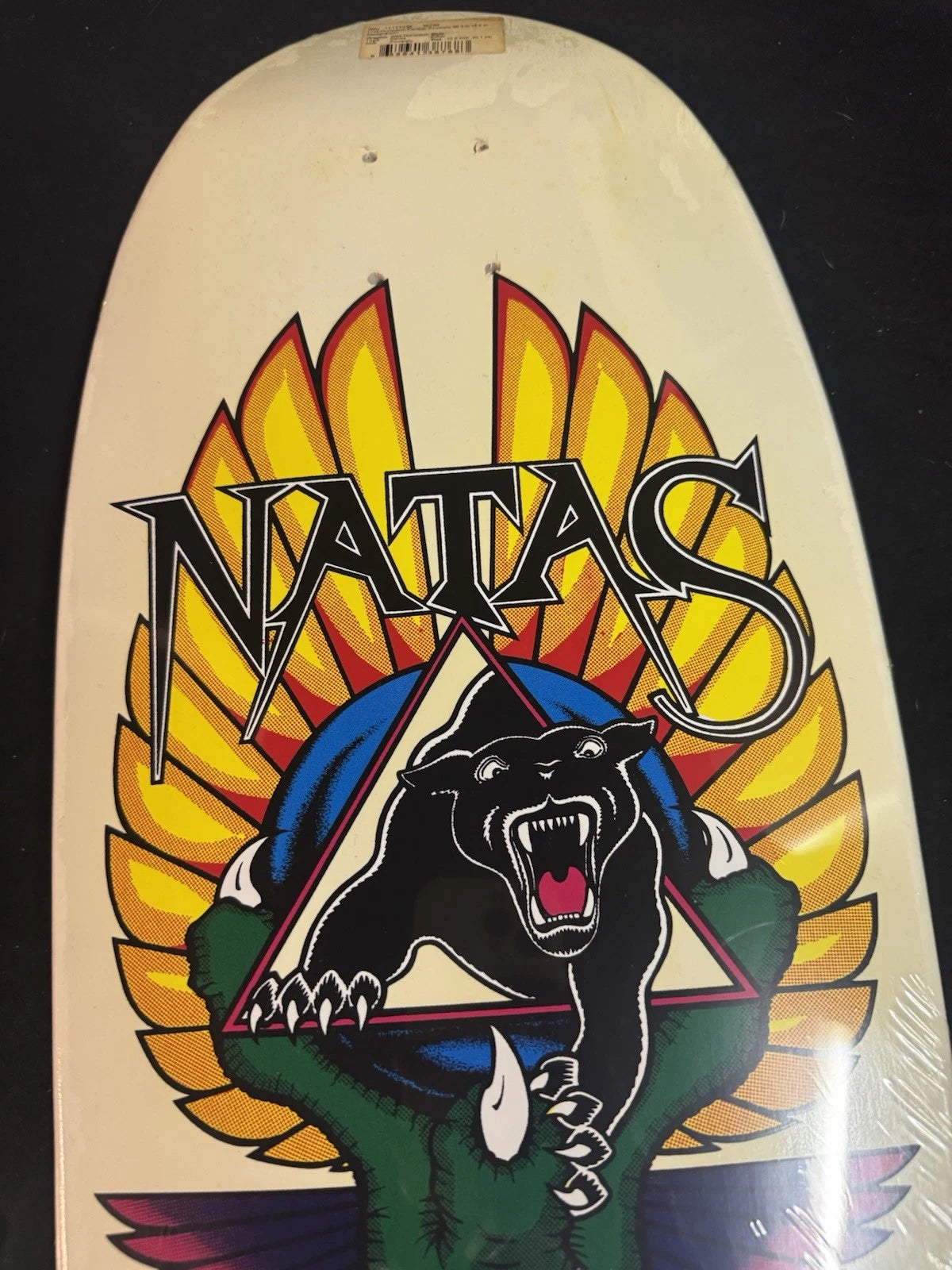 Signed Natas Kaupas Designarium White Panther Autographed Skateboard Deck