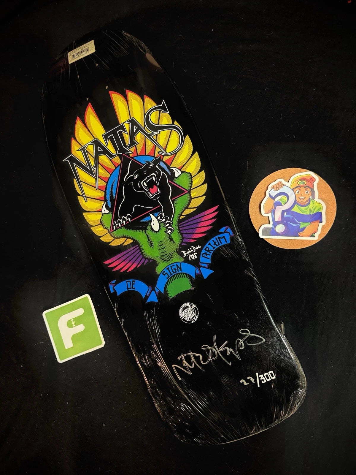 Signed Natas Kaupas Designarium Black Panther Autographed Skateboard Deck