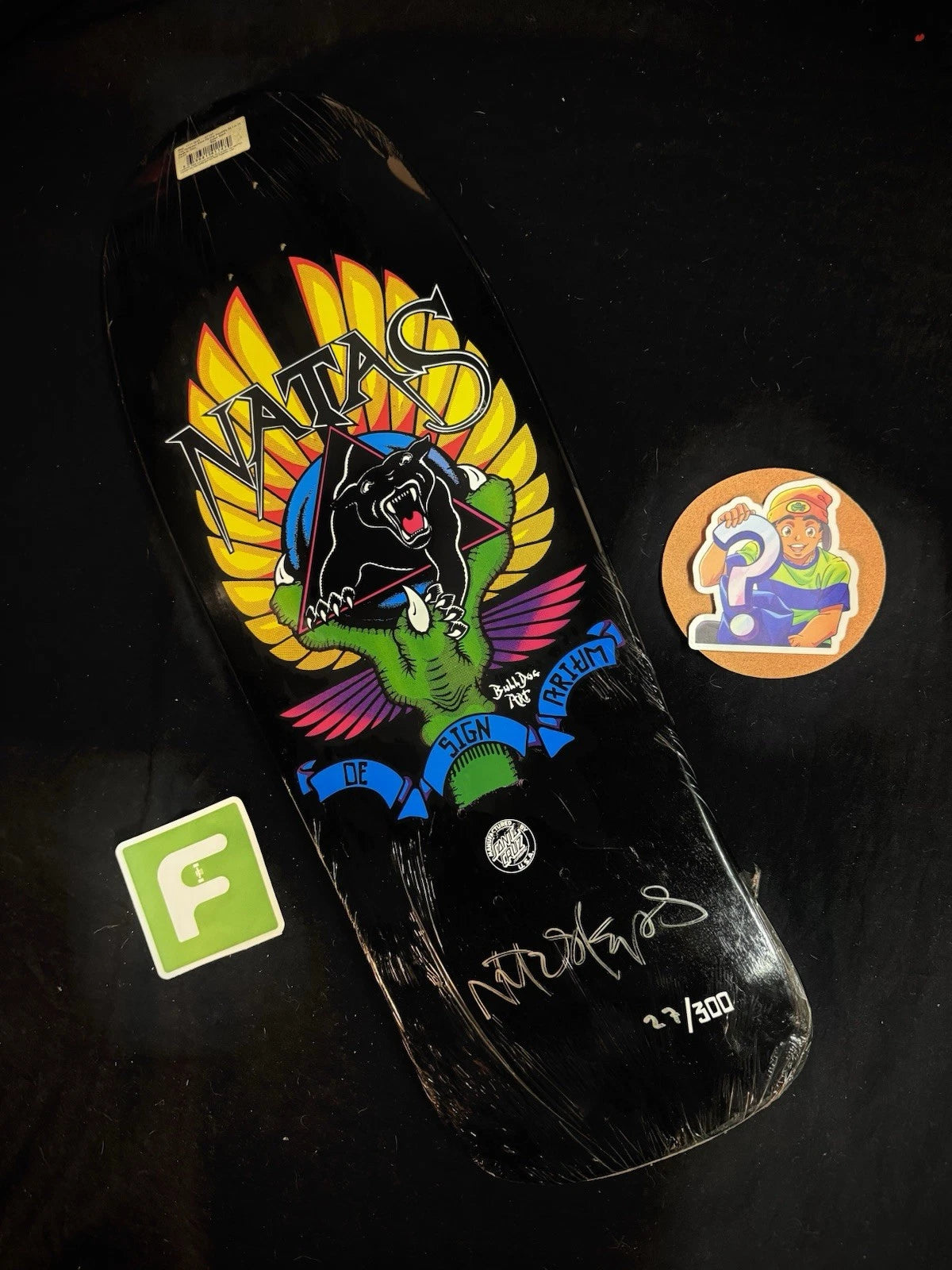 Signed Natas Kaupas Designarium Black Panther Autographed Skateboard Deck