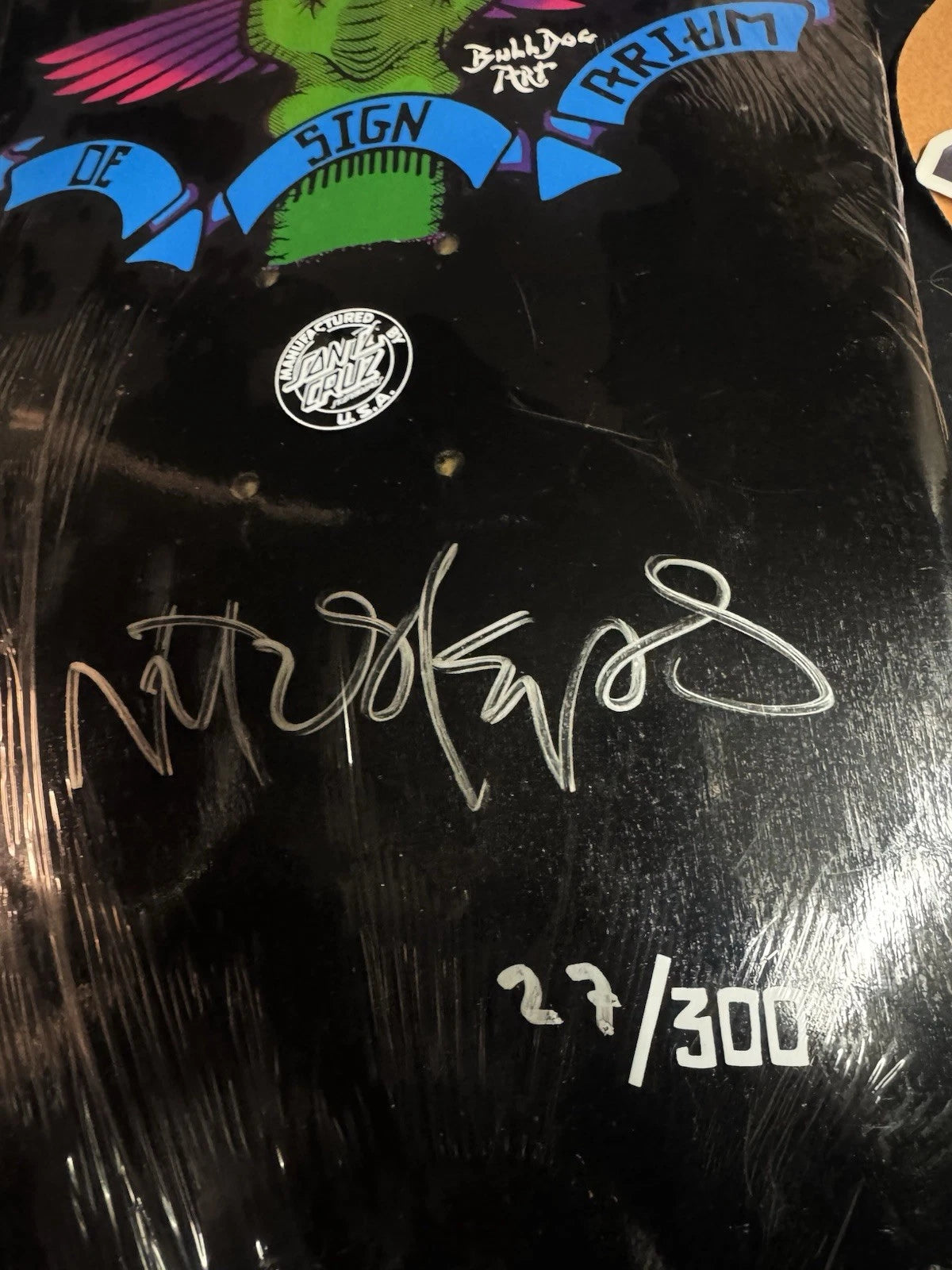Signed Natas Kaupas Designarium Black Panther Autographed Skateboard Deck