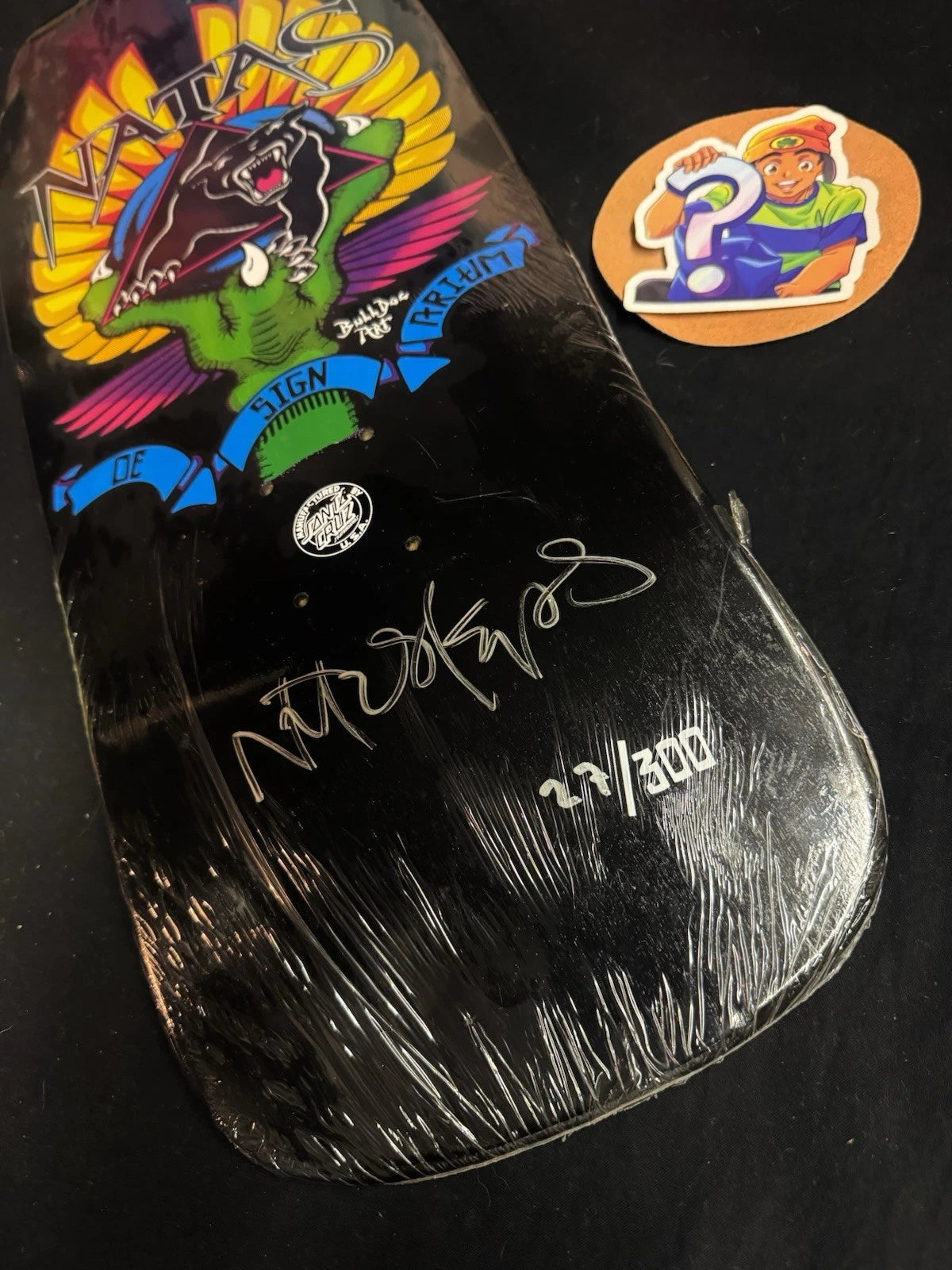 Signed Natas Kaupas Designarium Black Panther Autographed Skateboard Deck
