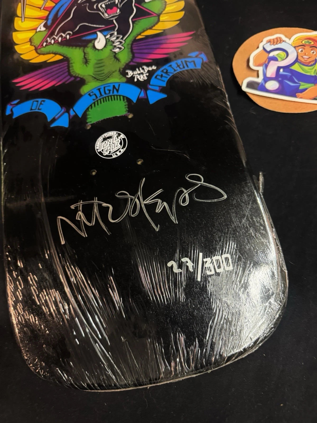 Signed Natas Kaupas Designarium Black Panther Autographed Skateboard Deck