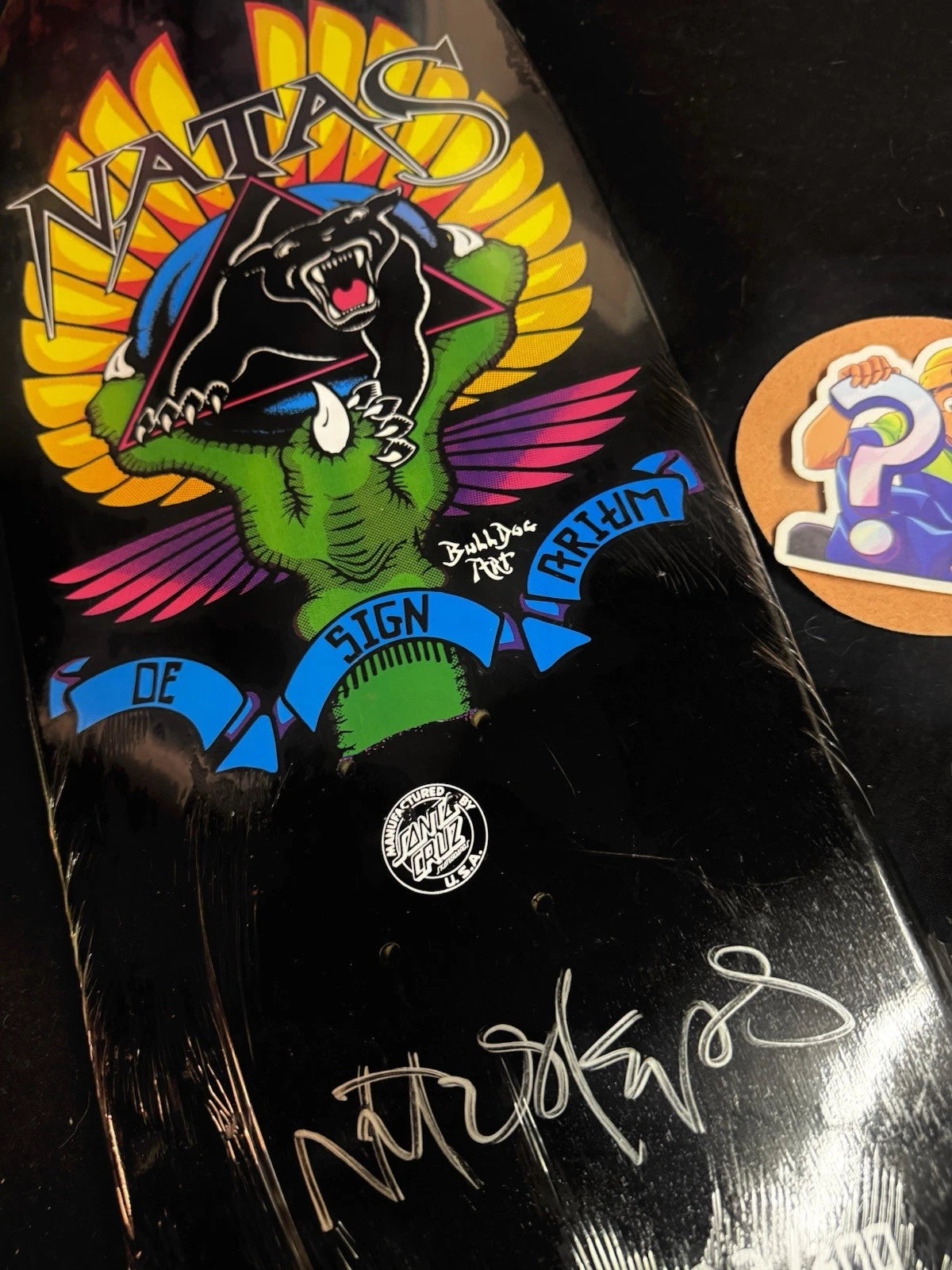 Signed Natas Kaupas Designarium Black Panther Autographed Skateboard Deck