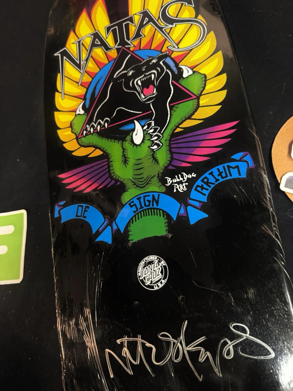 Signed Natas Kaupas Designarium Black Panther Autographed Skateboard Deck