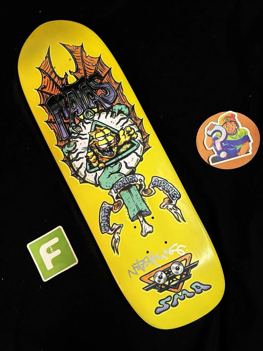 Signed Natas Kaupas Flocked Garfield SMA Autographed Skateboard Deck