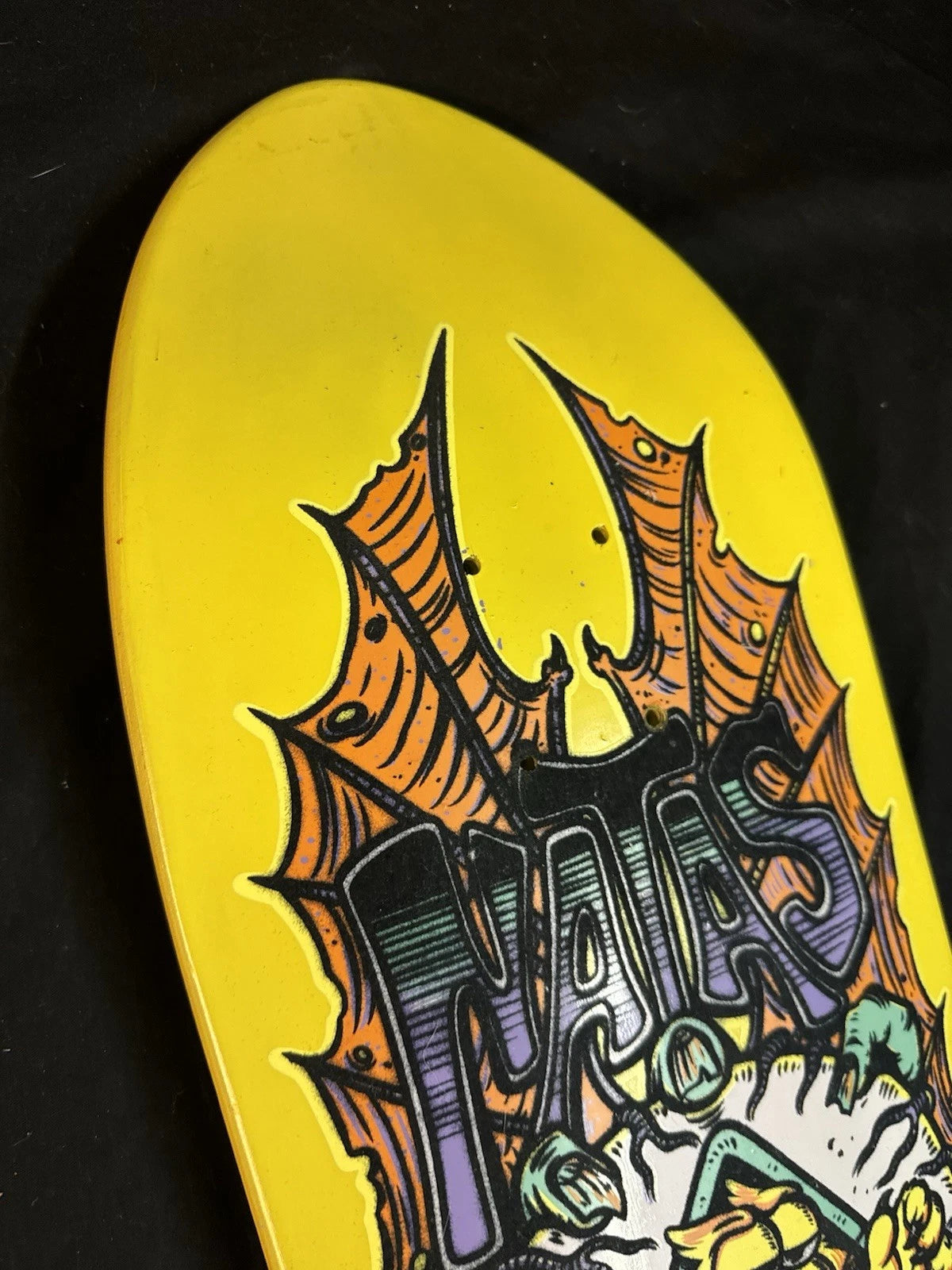 Signed Natas Kaupas Flocked Garfield SMA Autographed Skateboard Deck