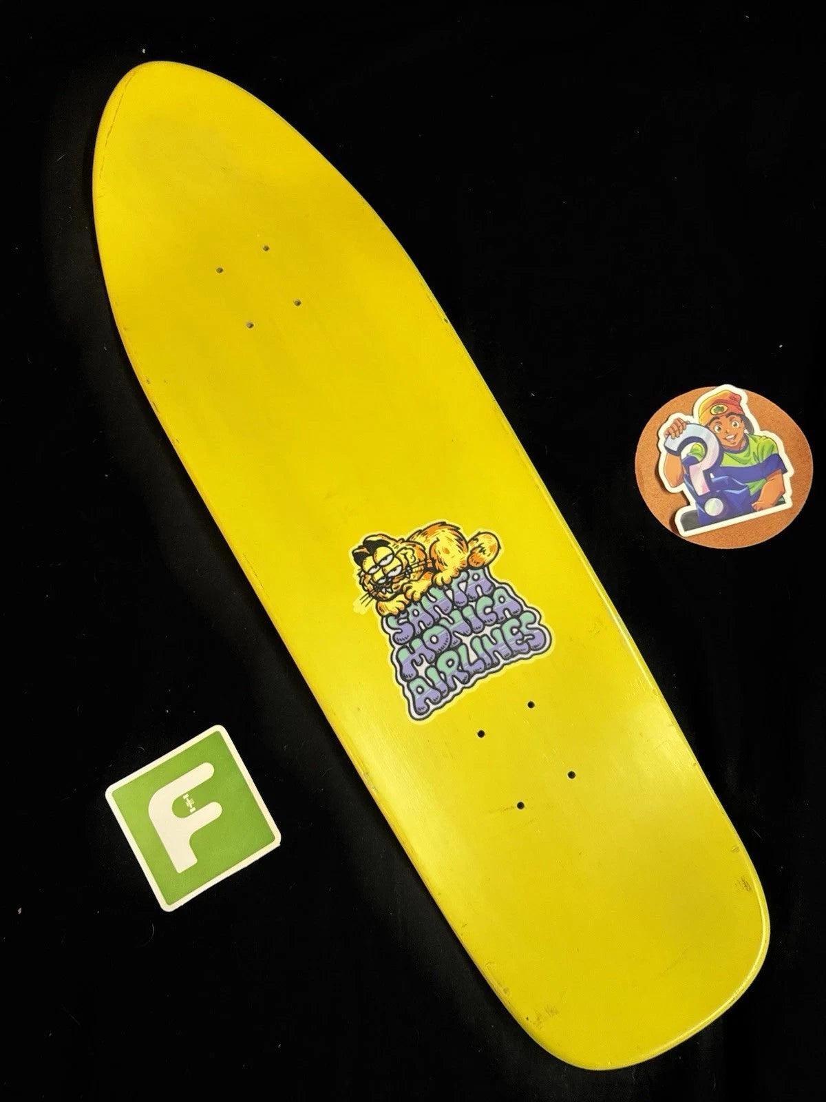 Signed Natas Kaupas Flocked Garfield SMA Autographed Skateboard Deck