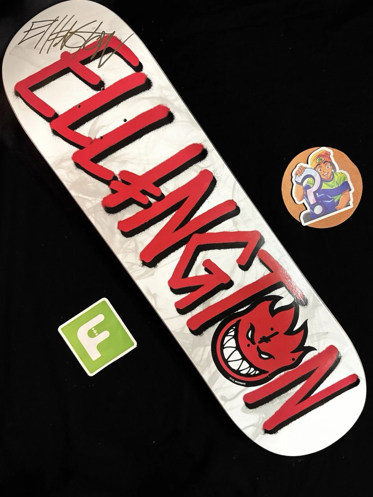 Signed Erik Ellington Spitfire Autographed Deathwish Skateboard Deck