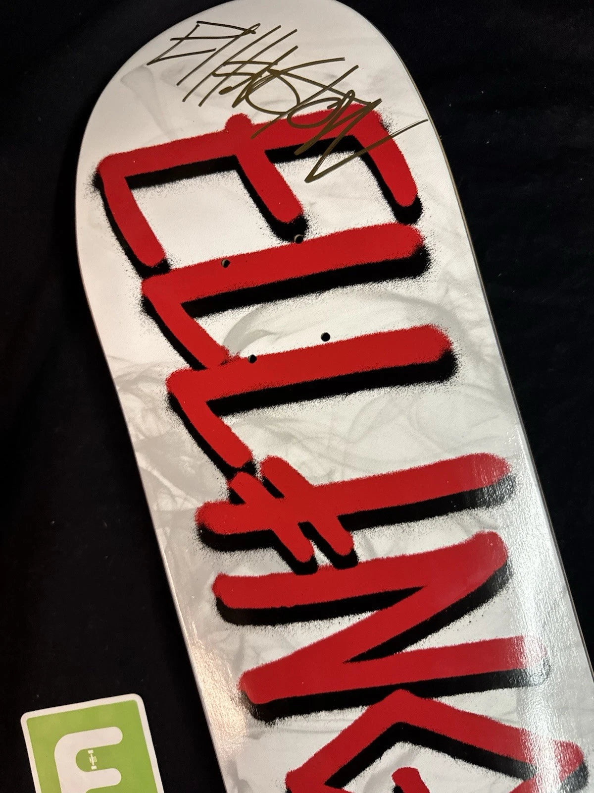 Signed Erik Ellington Spitfire Autographed Deathwish Skateboard Deck