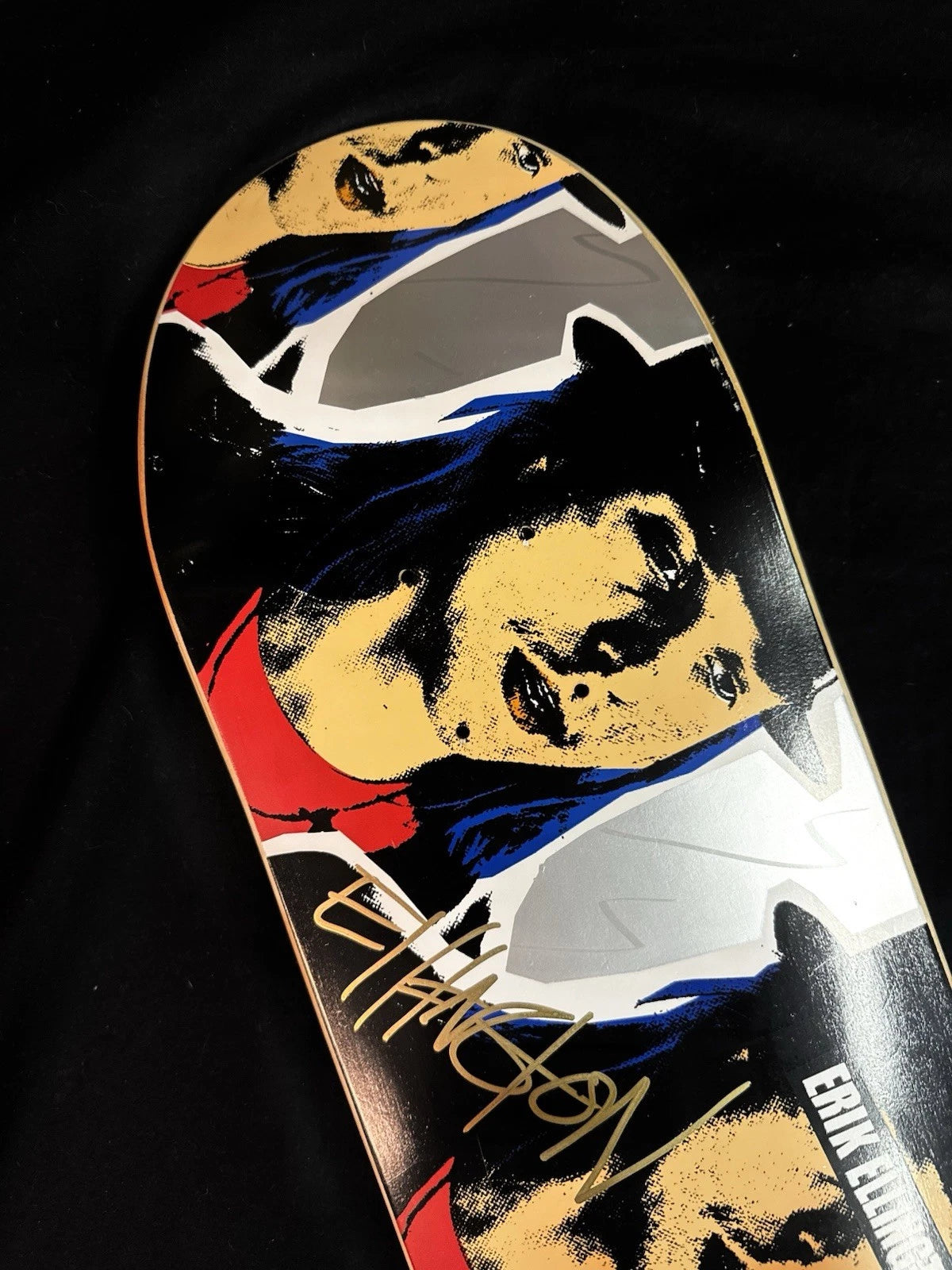 Signed Erik Ellington Pop Art Portrait Autographed Baker Skateboard Deck