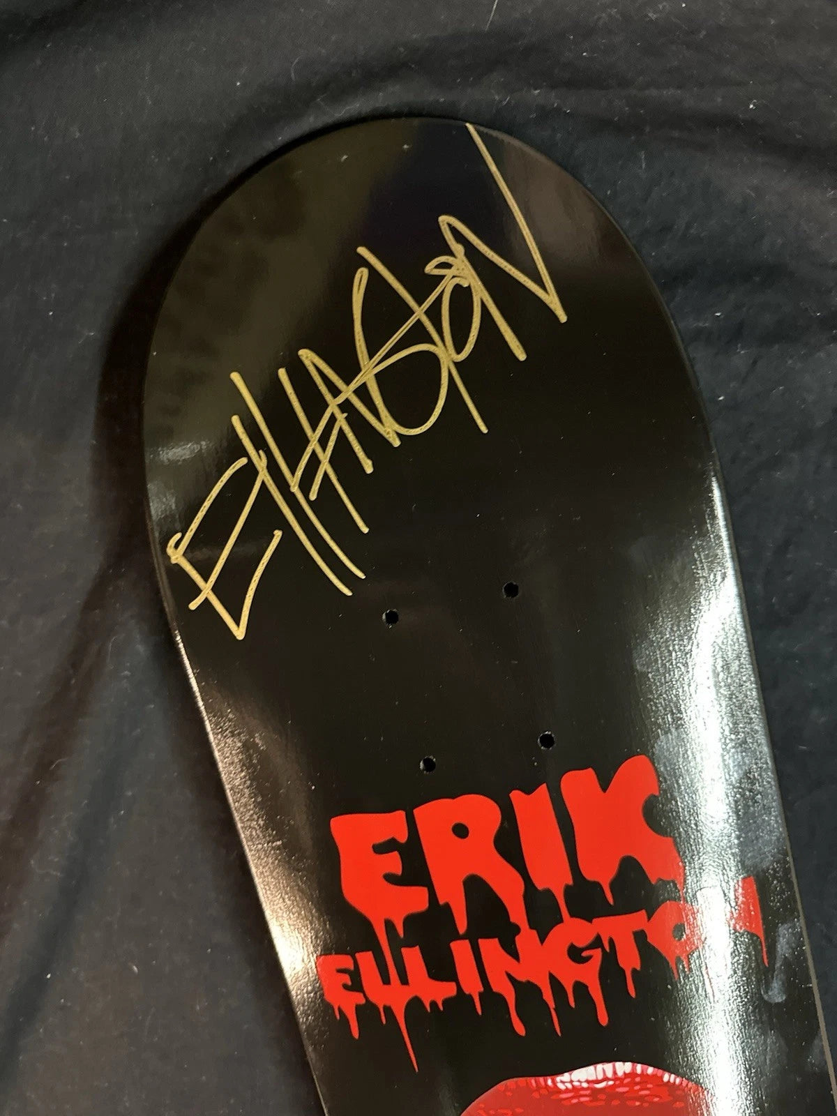 Signed Erik Ellington Horror Show Lips Autographed Baker Skateboard Deck