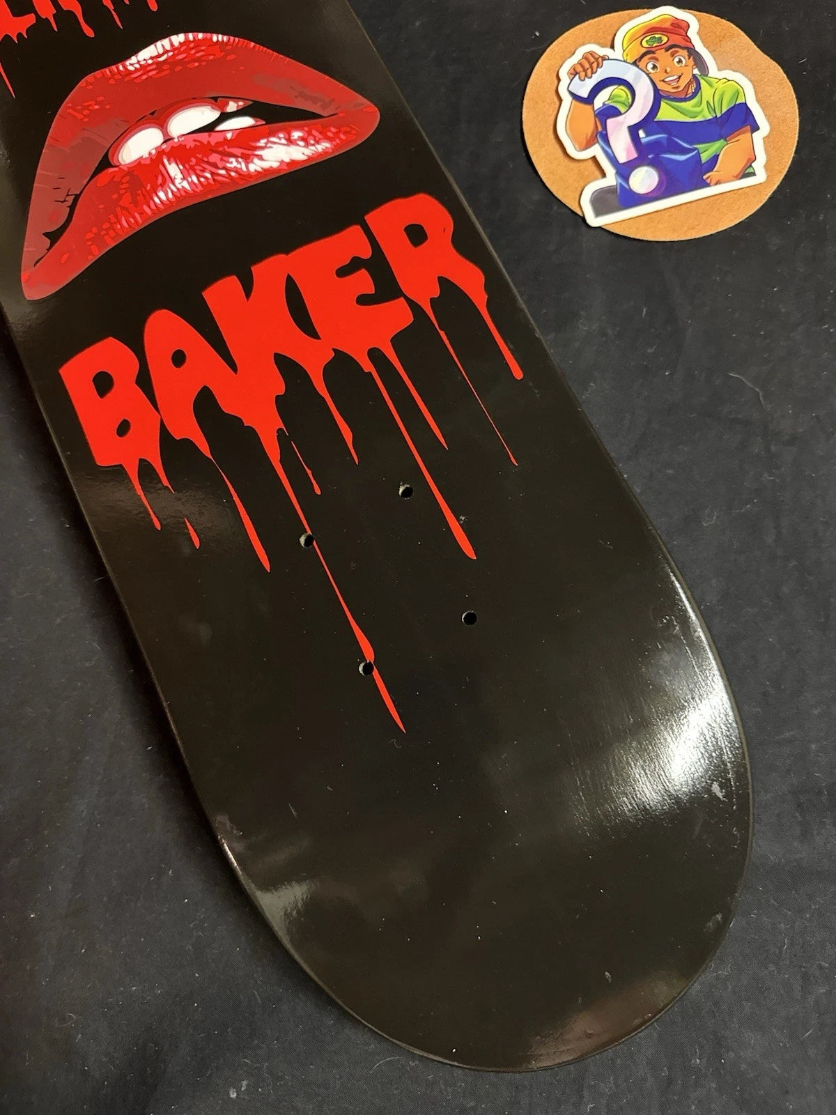 Signed Erik Ellington Horror Show Lips Autographed Baker Skateboard Deck
