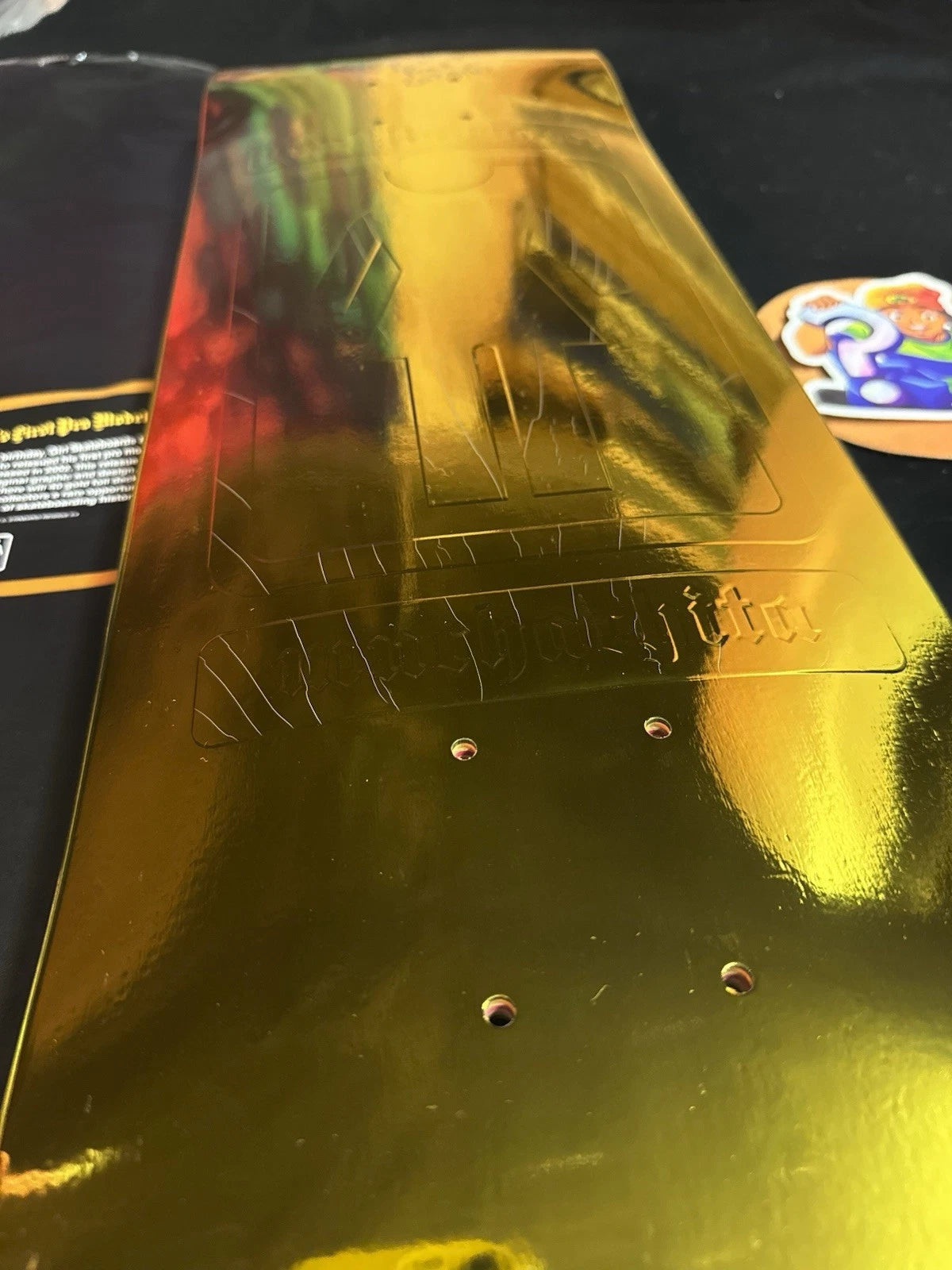 Signed Paul Rodriguez Gold Foil Girl Blind Bag Prod Autographed Skateboard Deck