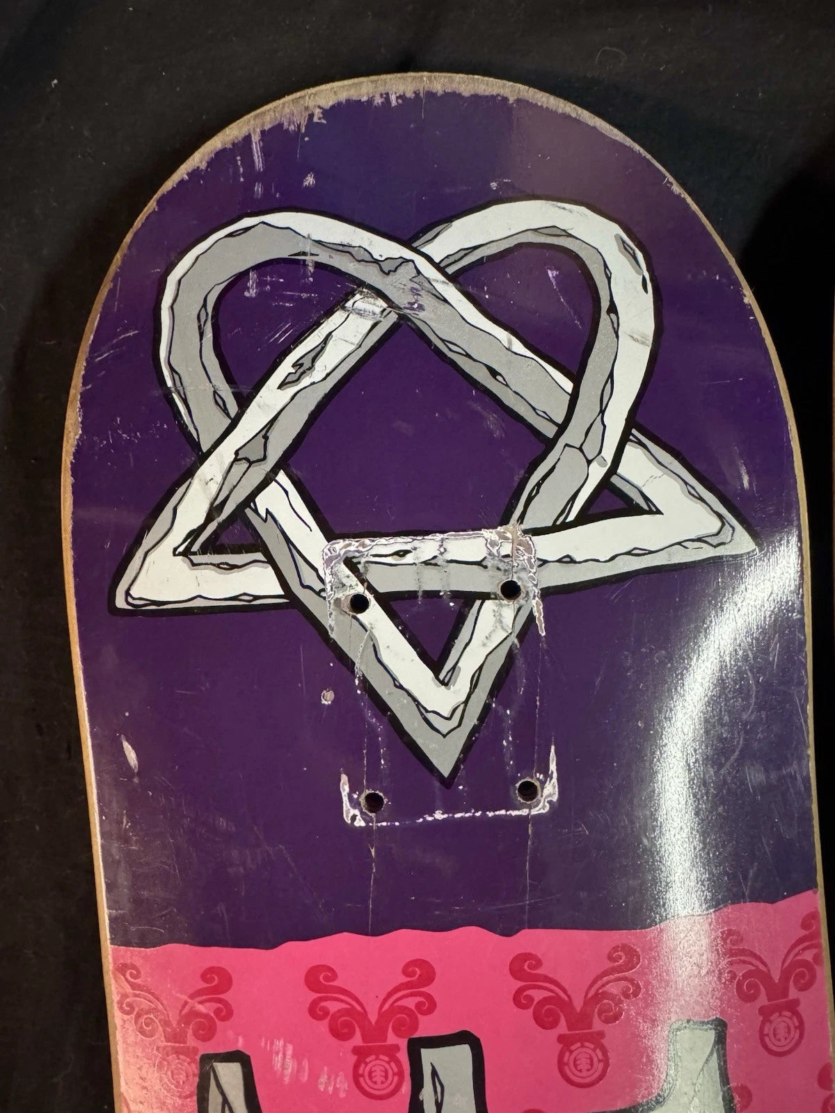 Bam Margera 2002 HIM Pink Element Skateboard Deck Lot Of 2 VINTAGE